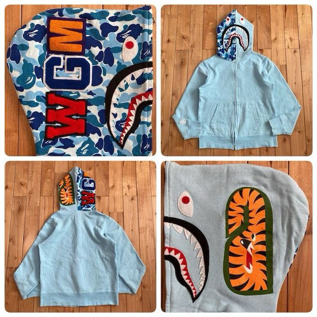 Bape BAPE ABC CAMO Blue Shark Full Zip Hoodie a bathing ape Size US M / EU 48-50 / 2 - 1 Thumbnail