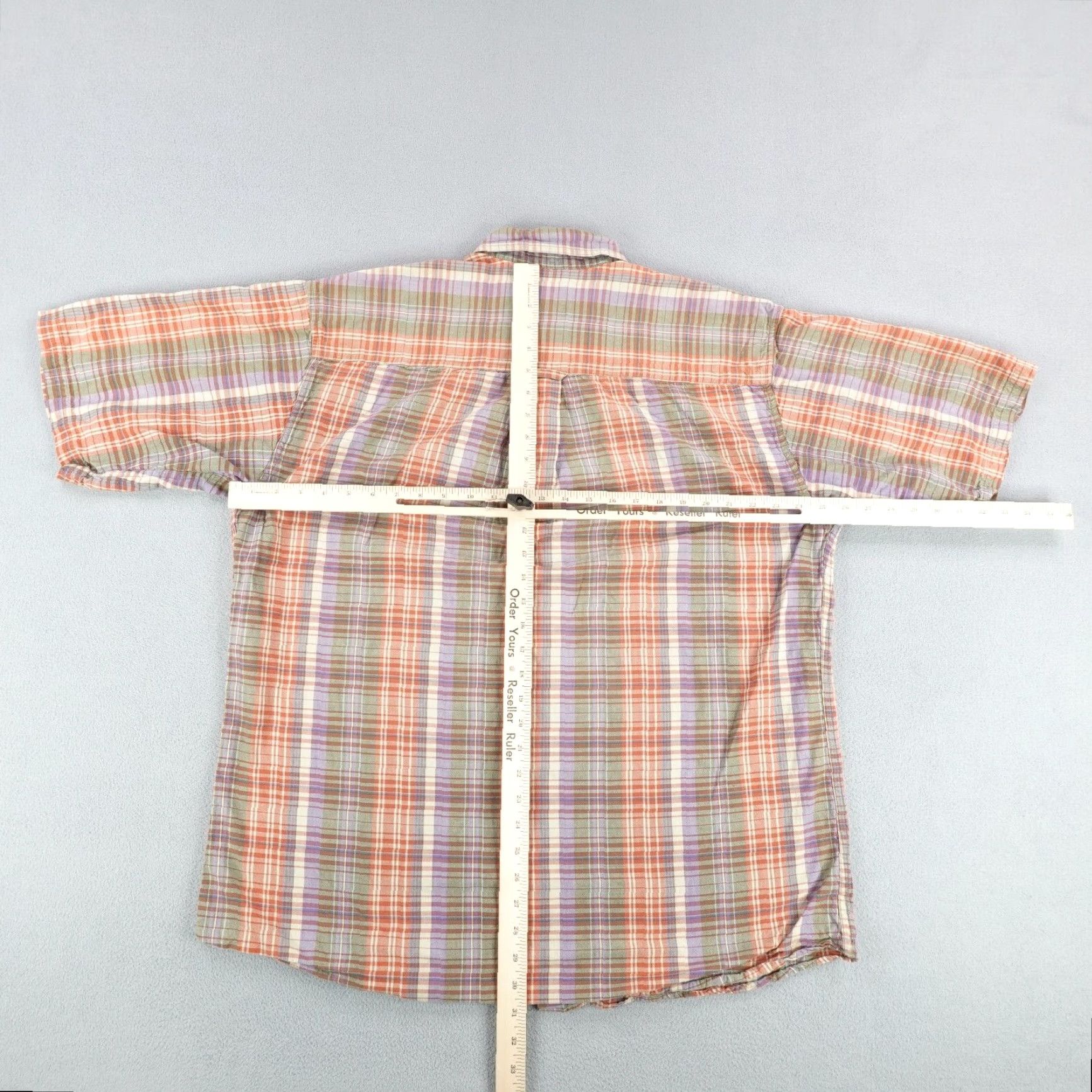 Vintage Woolrich Shirt Mens XL Tall Plaid Button-Up Casual Work Short Sleeve Cotton Flannel Button-Down Collar Outdoor Pockets Size US XL / EU 56 / 4 - 5 Thumbnail