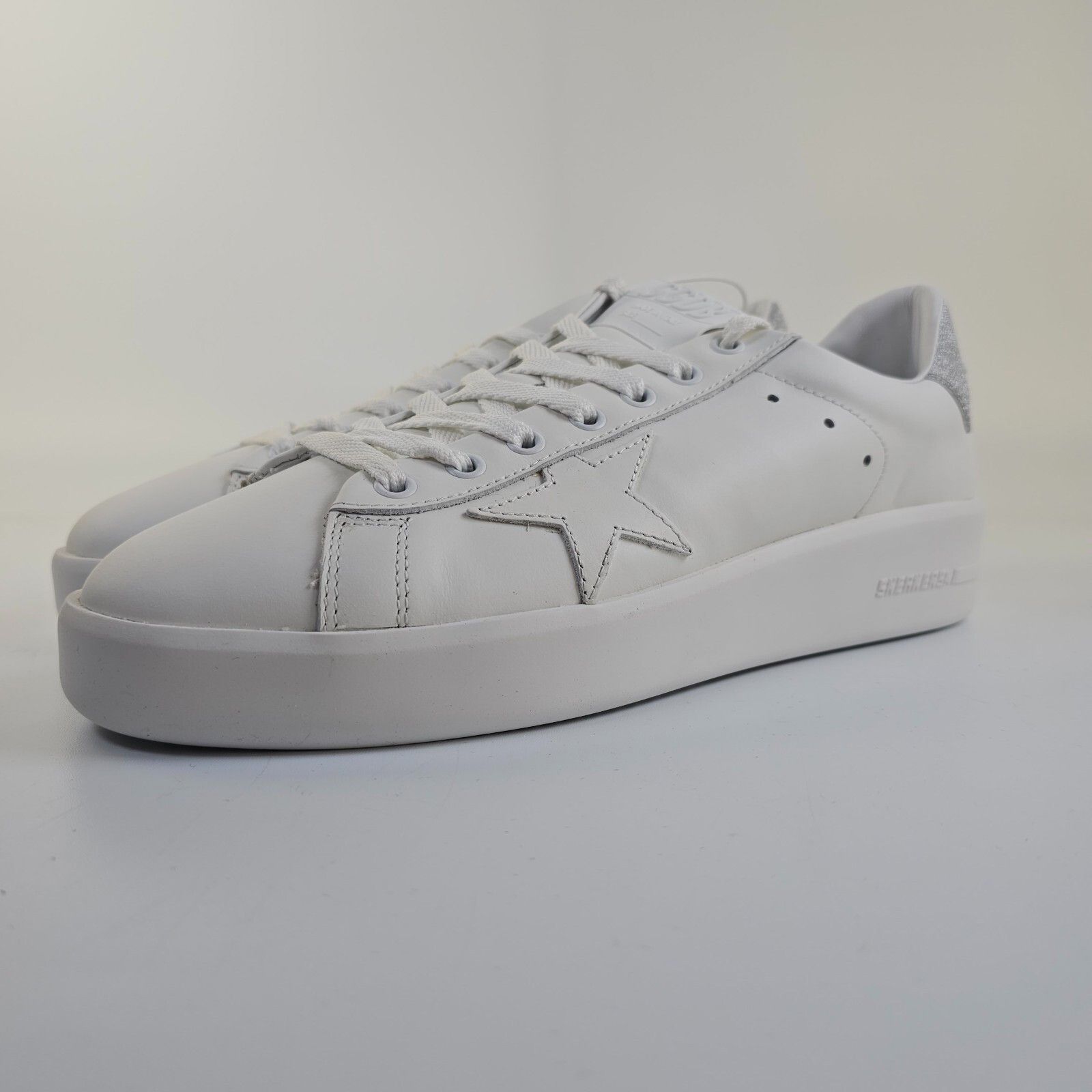 GOLDEN GOOSE Purestar Women's White/Silver Leather Low Top S