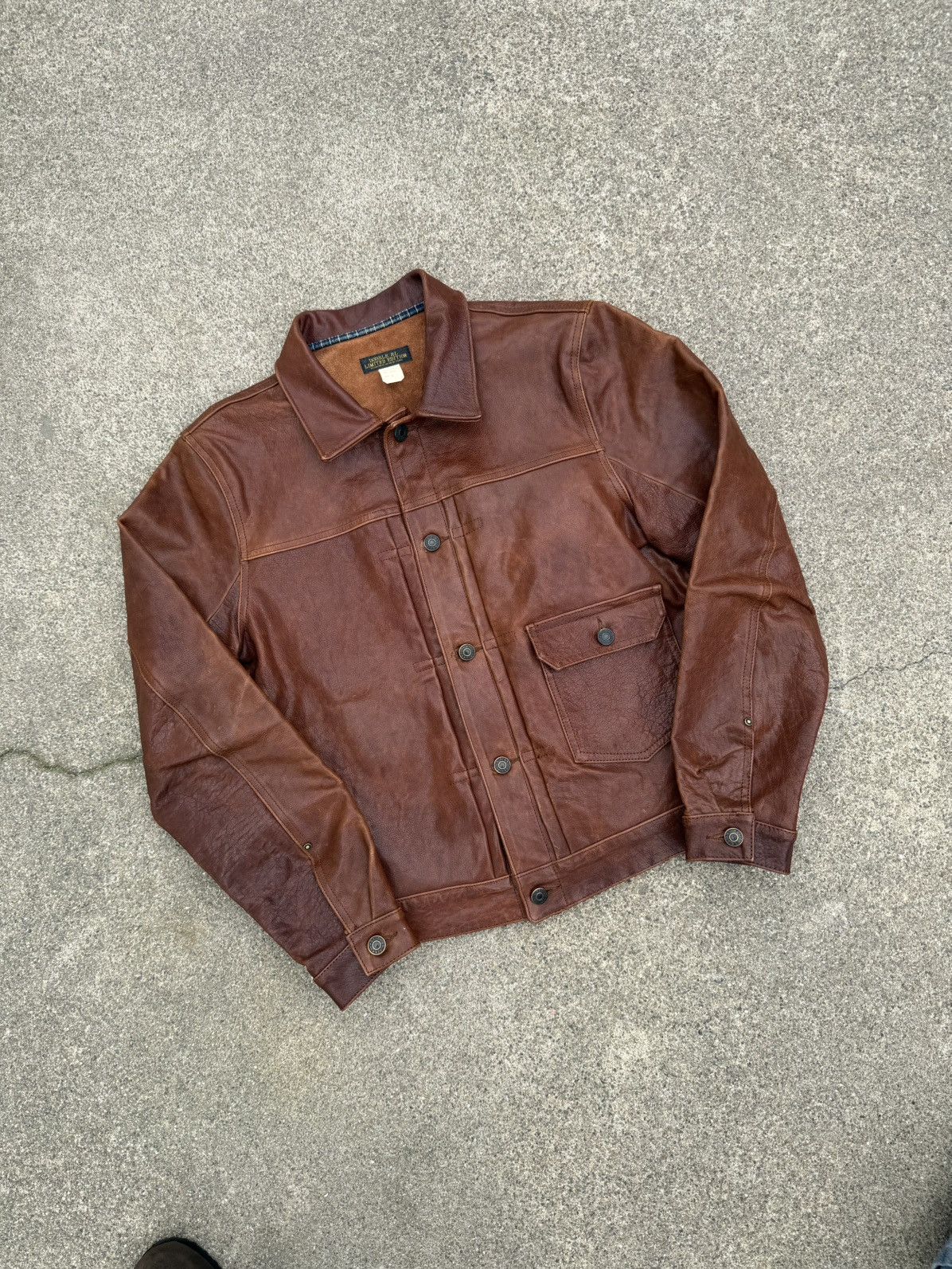 RRL Ralph Lauren Double RL Limited Edition Type 1 Buffalo Leather Jacket Size US M / EU 48-50 / 2 - 4 Thumbnail