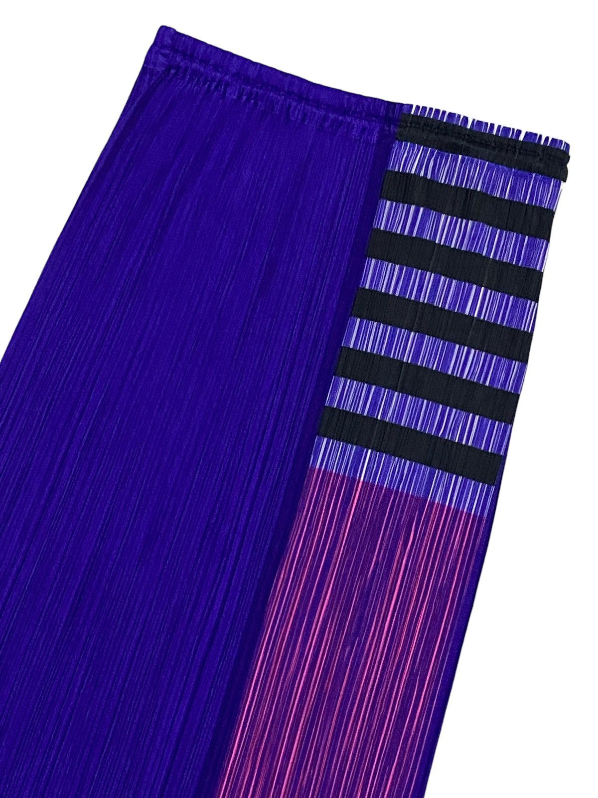 Issey Miyake Pleats Please Issey Miyake Pleated Striped Long Skirt Size 28" / US 6 / IT 42 - 9 Thumbnail