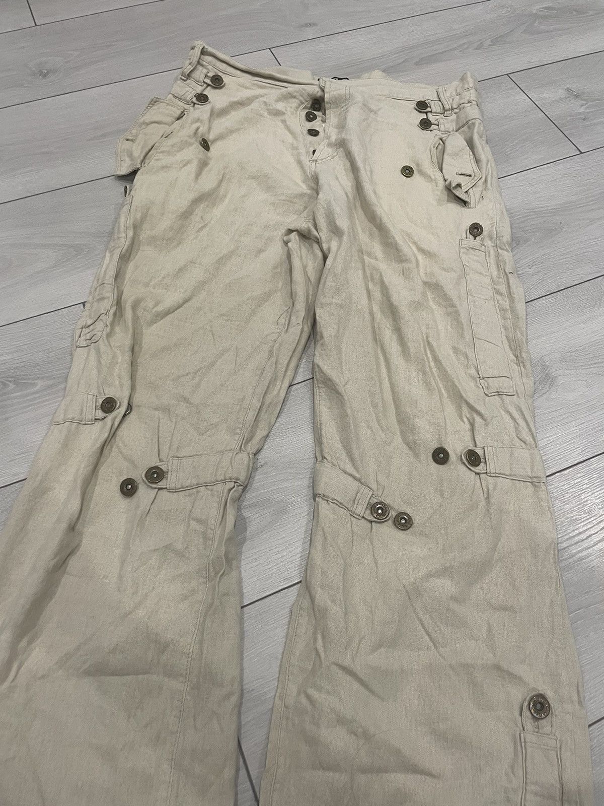 Dolce & Gabbana × If Six Was Nine Dolce Gabbana linen trousers 90s pants multipocket desert y2 Size US 33 - 2 Thumbnail