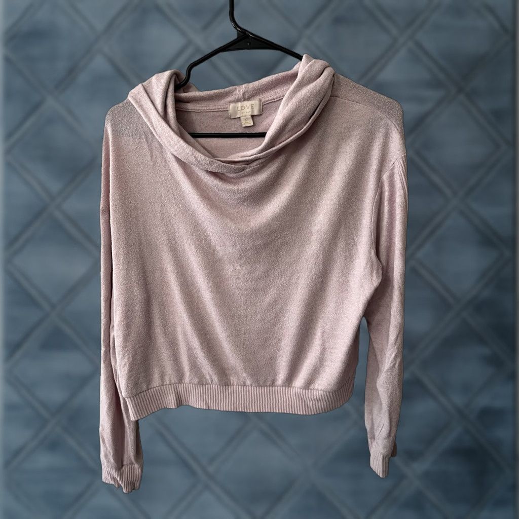 Gap Love by Gap Women's Hoodie Cropped Light Pink Cotton Hooded XS Size XS / US 0-2 / IT 36-38 - 1 Thumbnail