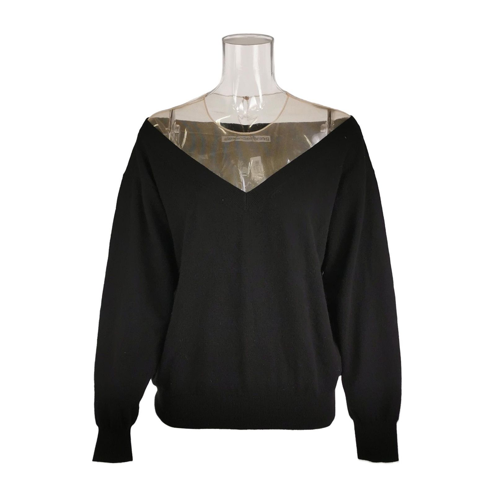 Alexander Wang Alexander Wang V-Neck Illusion Tulle Sweater M Size M / US 6-8 / IT 42-44 - 1 Thumbnail