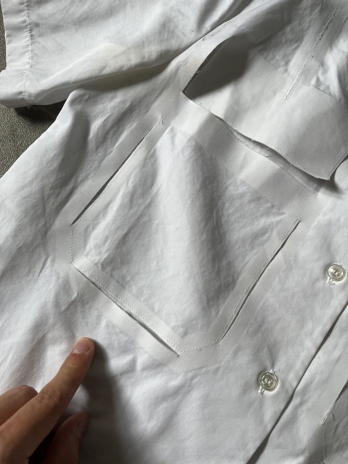 Maison Margiela Maison Margiela S/S 19 white shirt artisanal rare Size US M / EU 48-50 / 2 - 6 Thumbnail