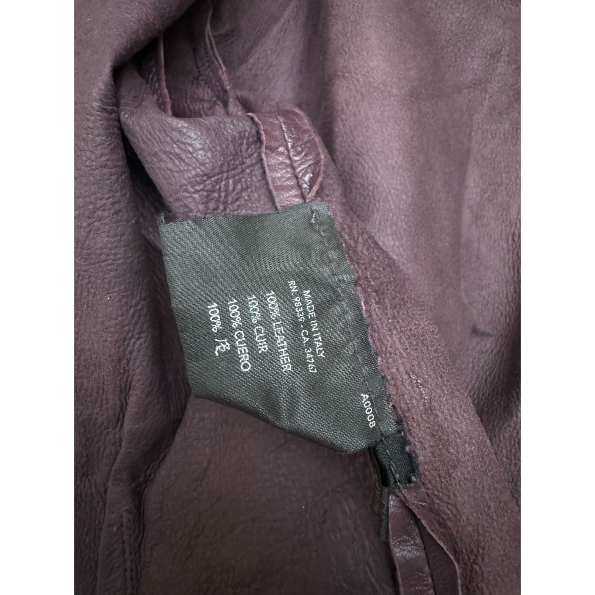 Prada Burgundy Leather Blouse Size M / US 6-8 / IT 42-44 - 9 Thumbnail