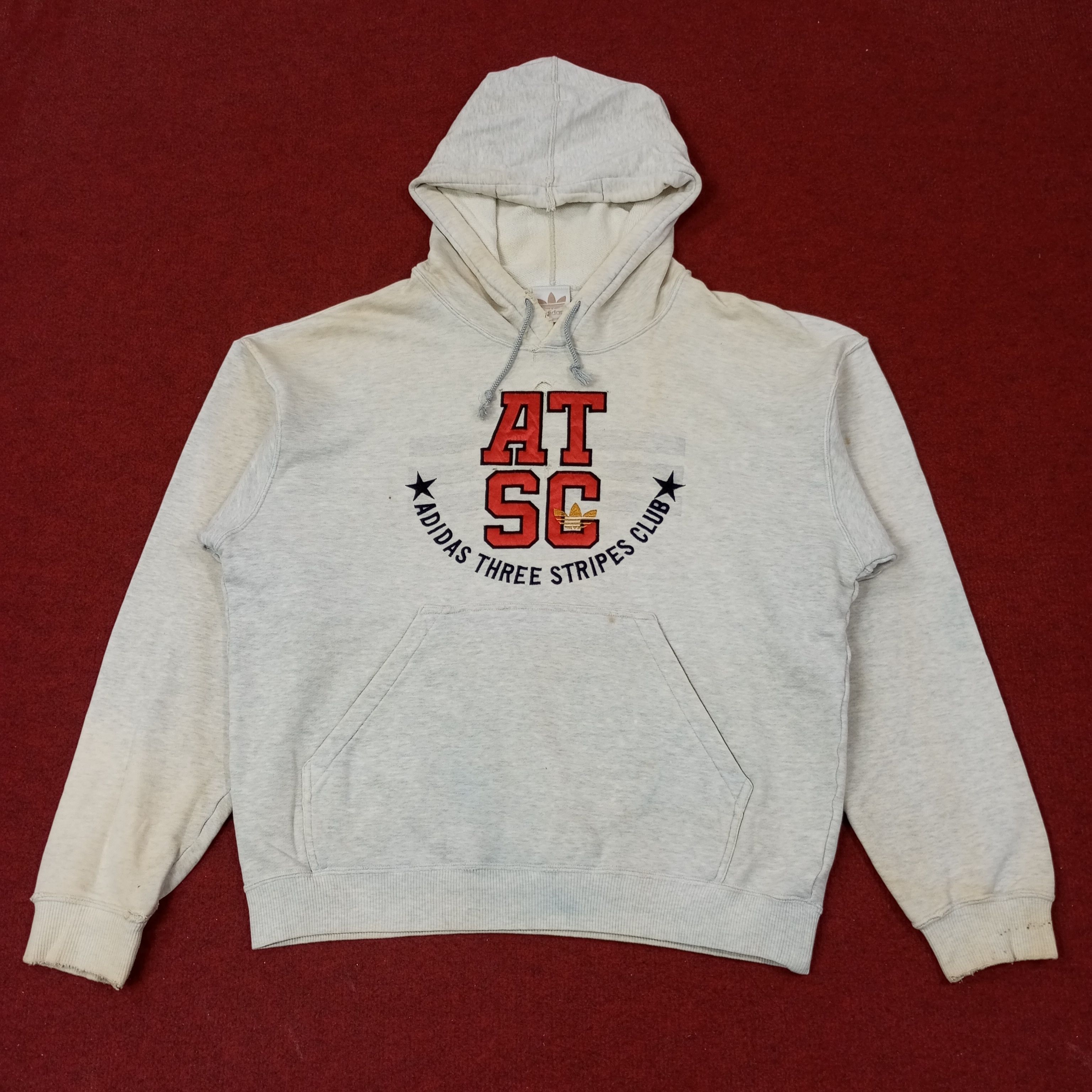 Adidas Adidas Center Design Distressed Hoodies c225n15 Size US L / EU 52-54 / 3 - 1 Thumbnail
