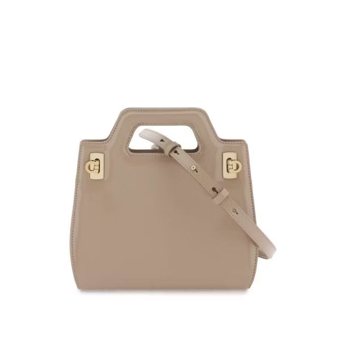 image of Salvatore Ferragamo O1S22I1N0524 Size-Os Wanda Mini Bag In Beige, Women's