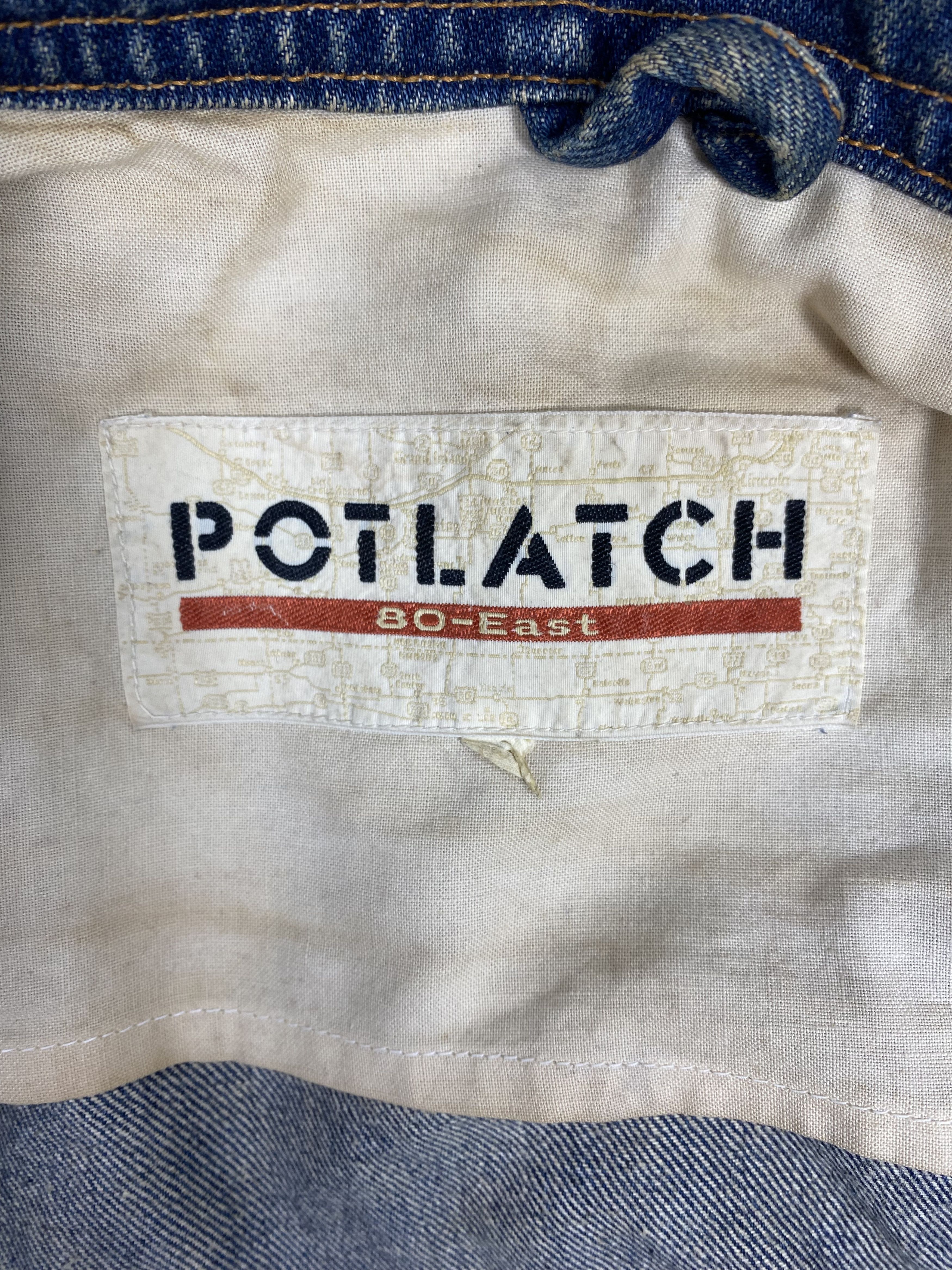 Japanese Brand × Vintage Vintage Potlatch Denim Jacket Size US L / EU 52-54 / 3 - 11 Thumbnail