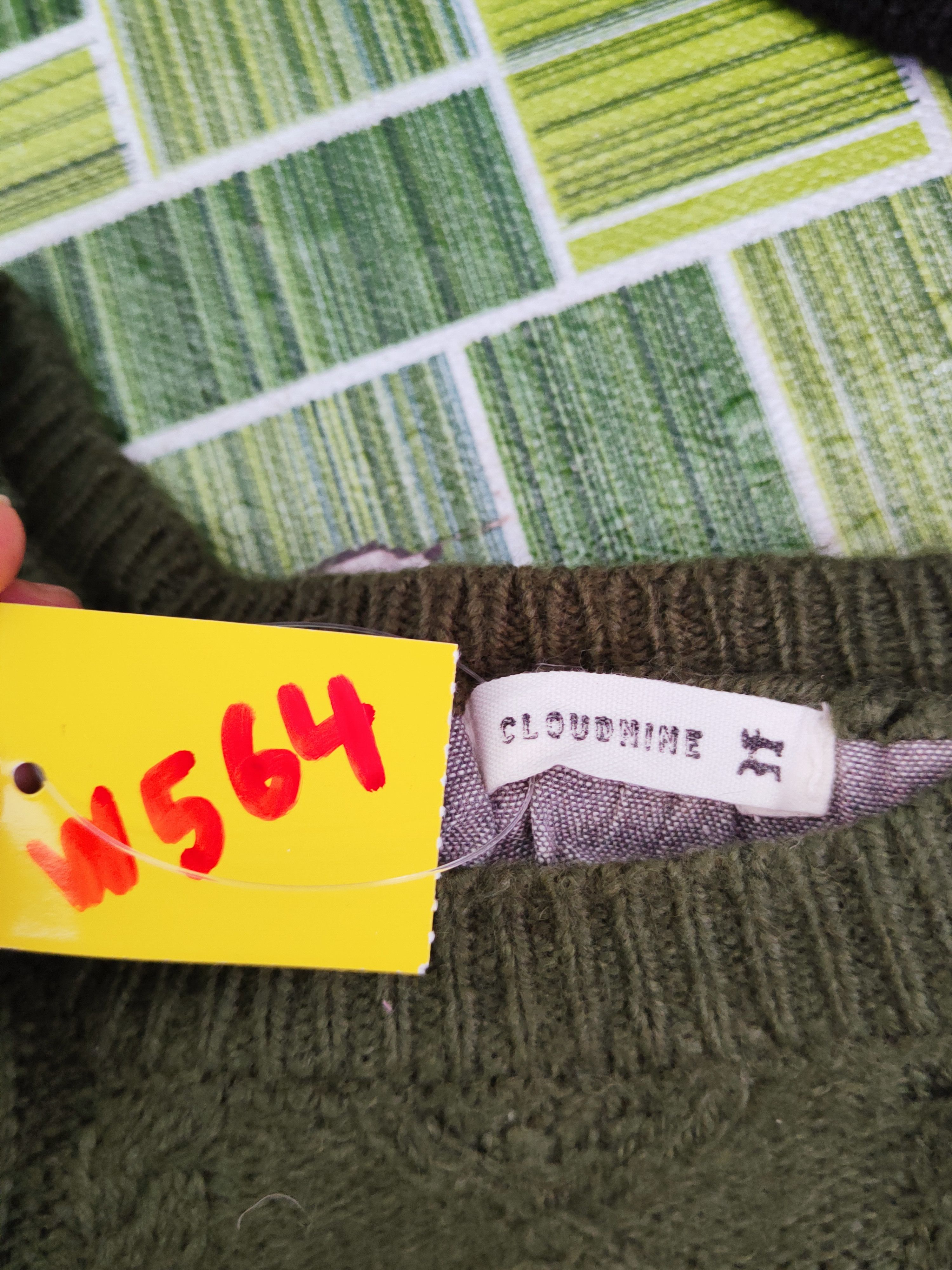 Aran Isles Knitwear × Japanese Brand × Vintage Cloudnine Green Knitwear Sweatshirts #W564 Size M / US 6-8 / IT 42-44 - 12 Thumbnail