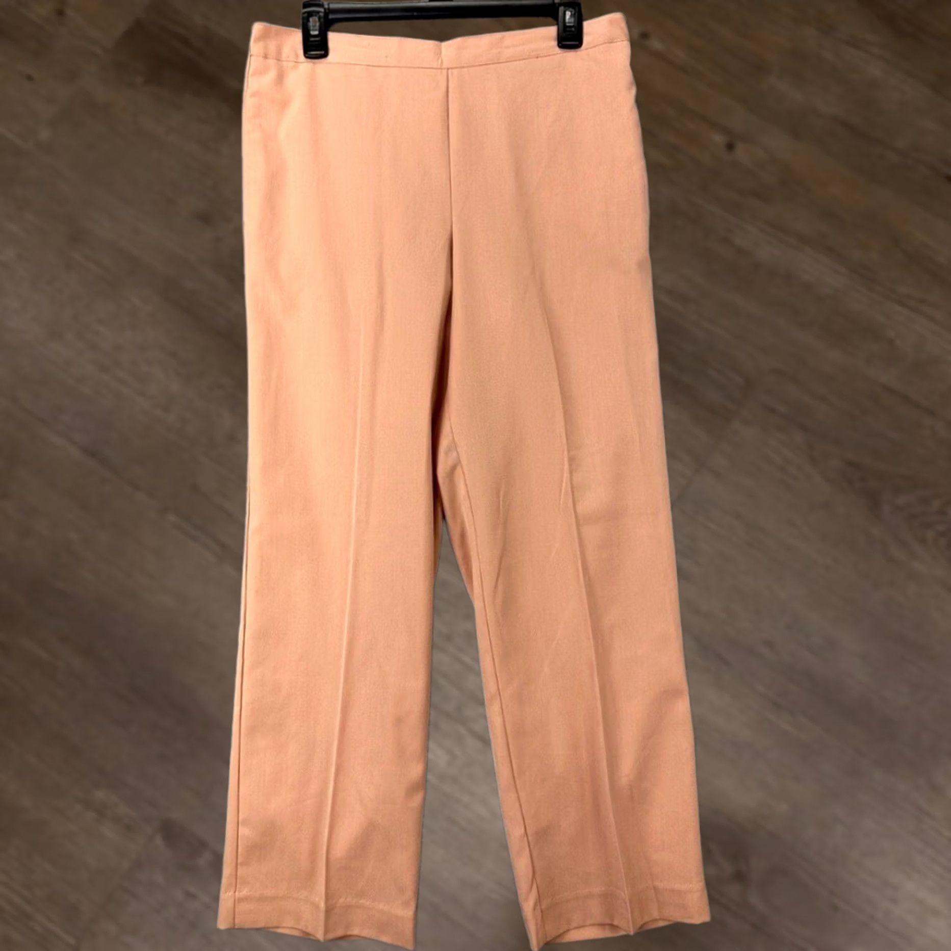 Vintage Alfred Dunner Pants Womens 10 Pink Peach Keen Stretch Straight Leg Pull Ladies NEW Size 32" / US 10 / IT 46 - 1 Thumbnail
