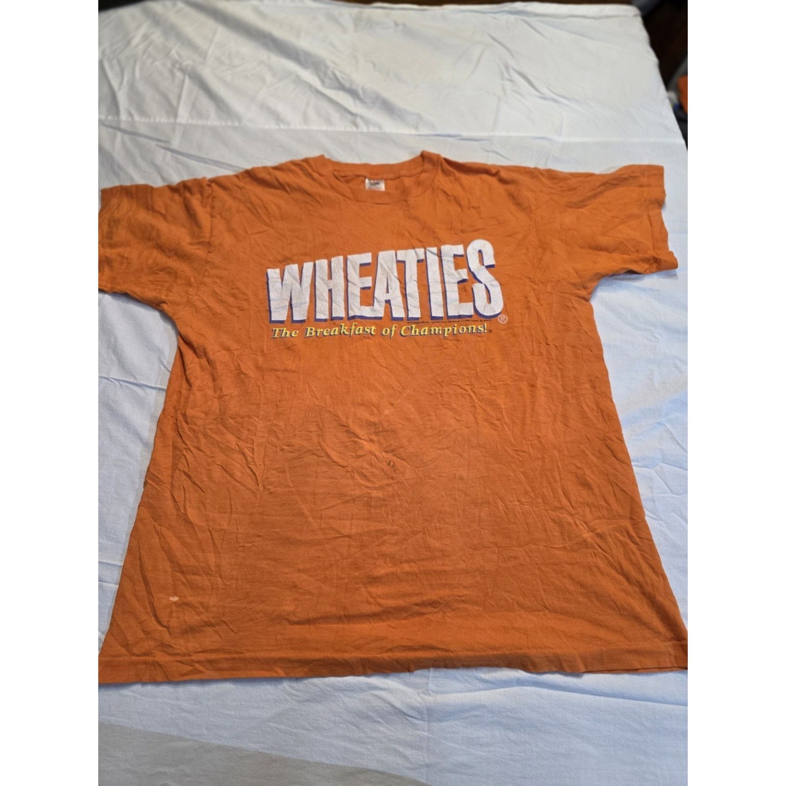 Fruit Of The Loom Wheaties Vintage Single Stitch Orange Fruit Of The Loom Size US XL / EU 56 / 4 - 1 Thumbnail