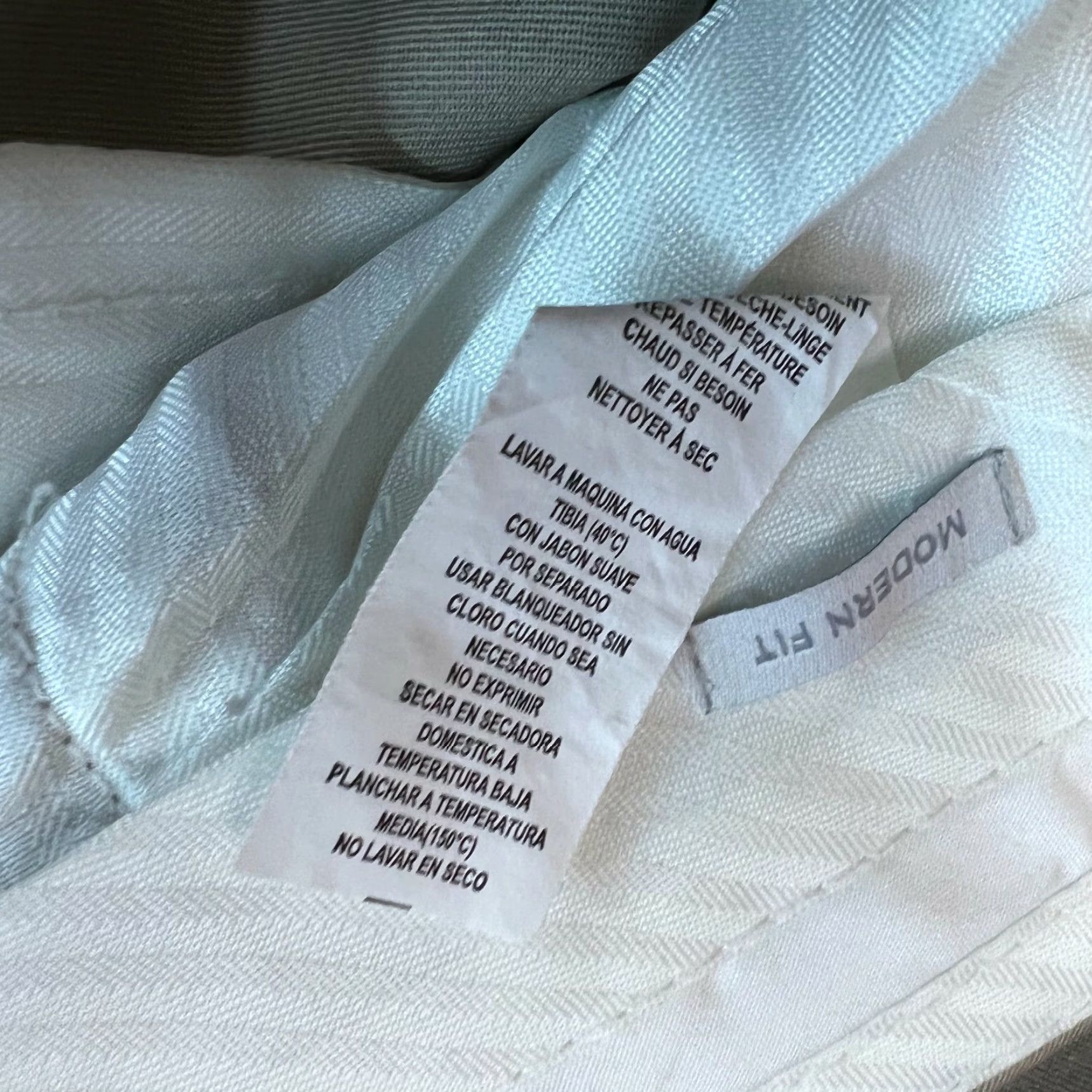 Perry Ellis Perry Ellis Portfolio Mens Flat Front Dress Pants Size 34 Modern Fit Beige 34X30 Size US 34 / EU 50 - 7 Thumbnail