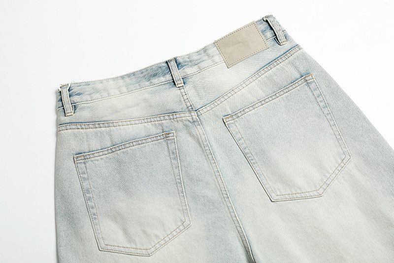Jean American street washed distressed wide-leg scimitar jeans Size US 32 / EU 48 - 5 Thumbnail