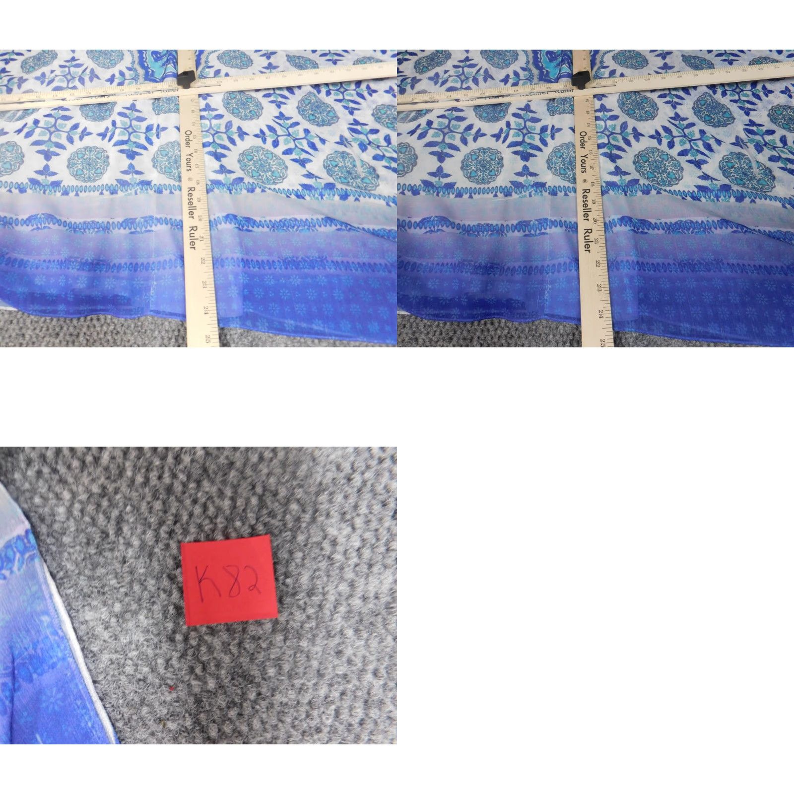 Vintage Style&Co Womens Blouse Cap Sleeve Medium Blue Crew Neck Pullover Ruffle Casual Regular Classic Polyester Rayon Vintage No Blouse Size M / US 6-8 / IT 42-44 - 9 Thumbnail