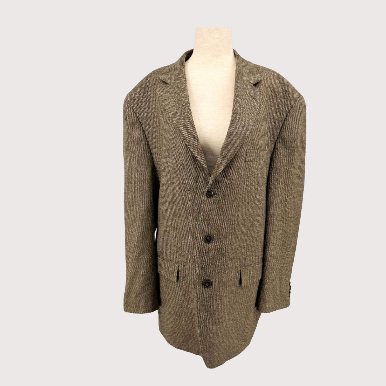 Michael Kors Michael Kors Tweed Sport Coat Lambswool Brown 44R Size 44R - 1 Thumbnail