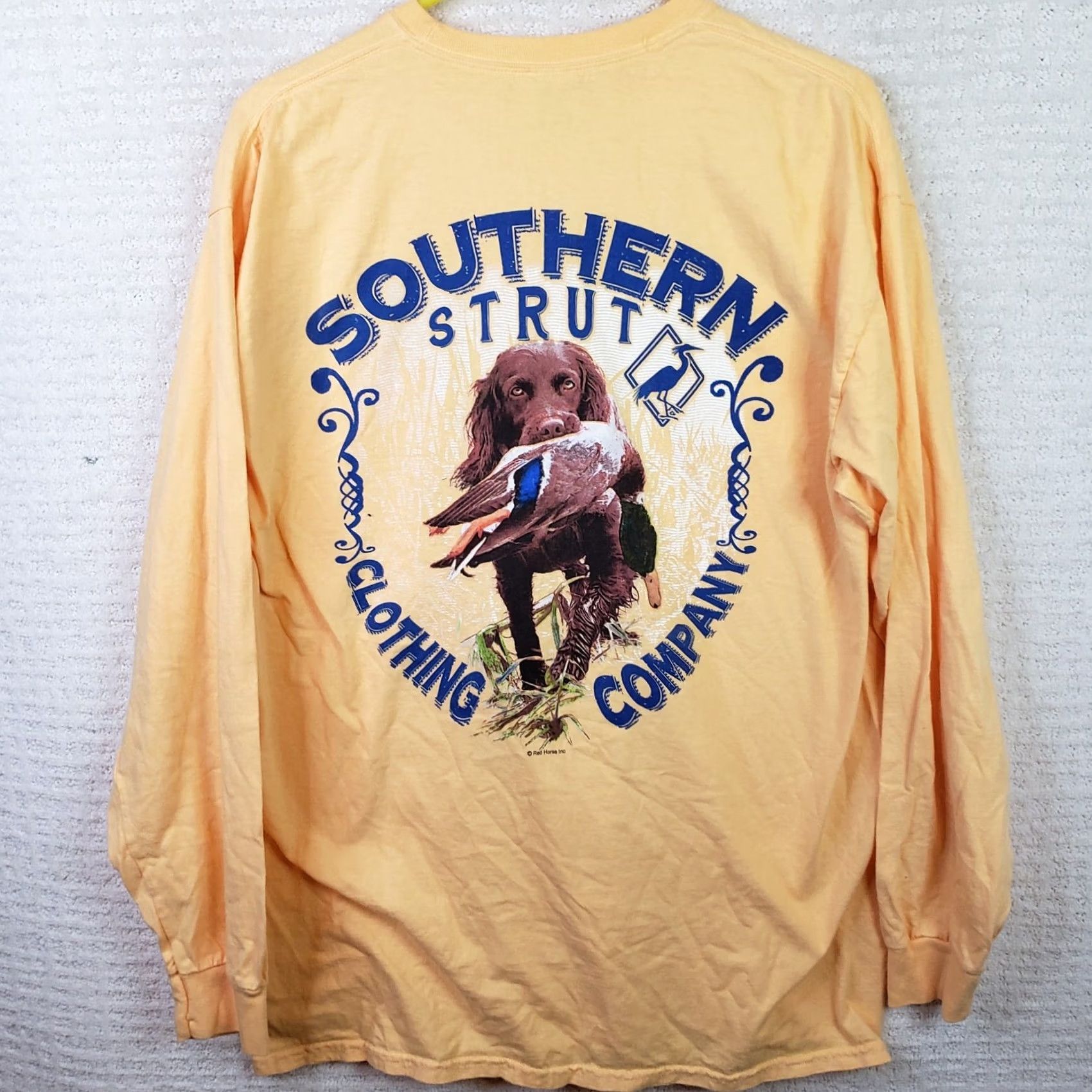 Vintage Southern Strut T-Shirt Men's L Yellow USA Ducks Long Sleeve Logo Shirt Size US L / EU 52-54 / 3 - 6 Thumbnail