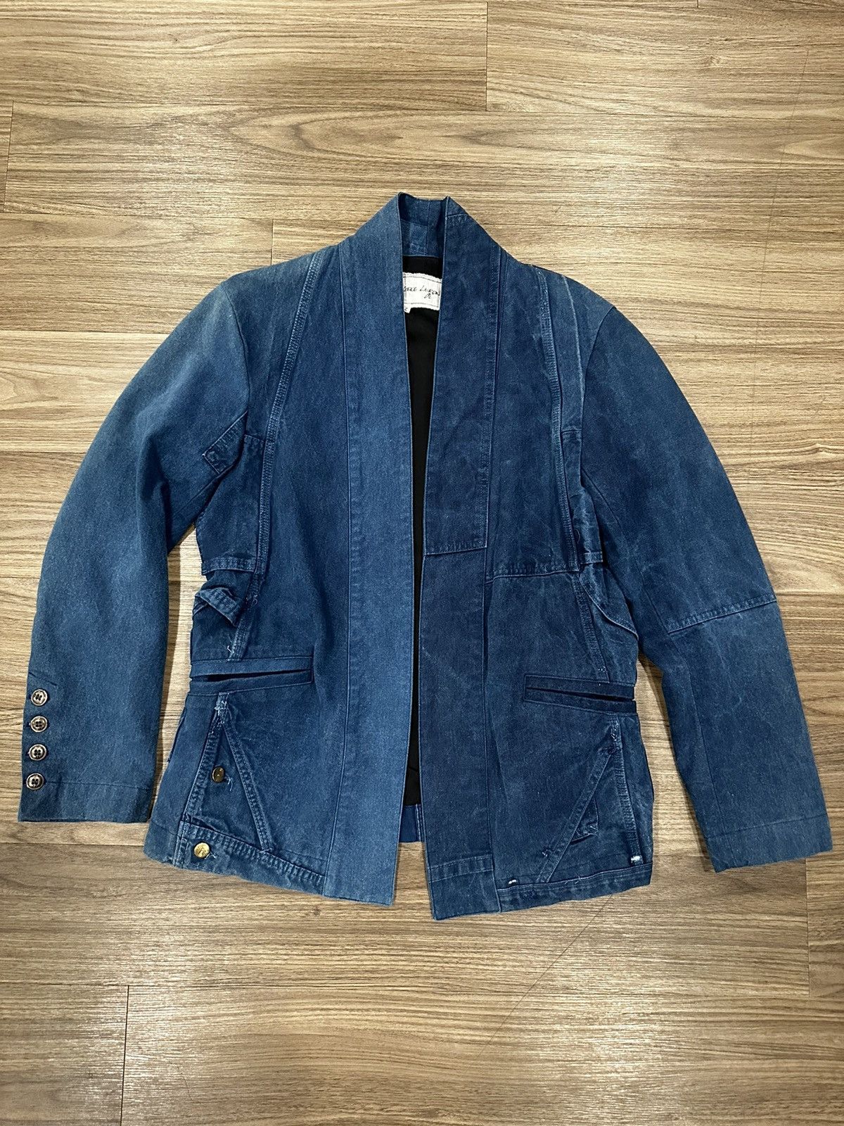 image of Greg Lauren Gl1 Carhartt Jacket in Blue, Men's (Size Large)