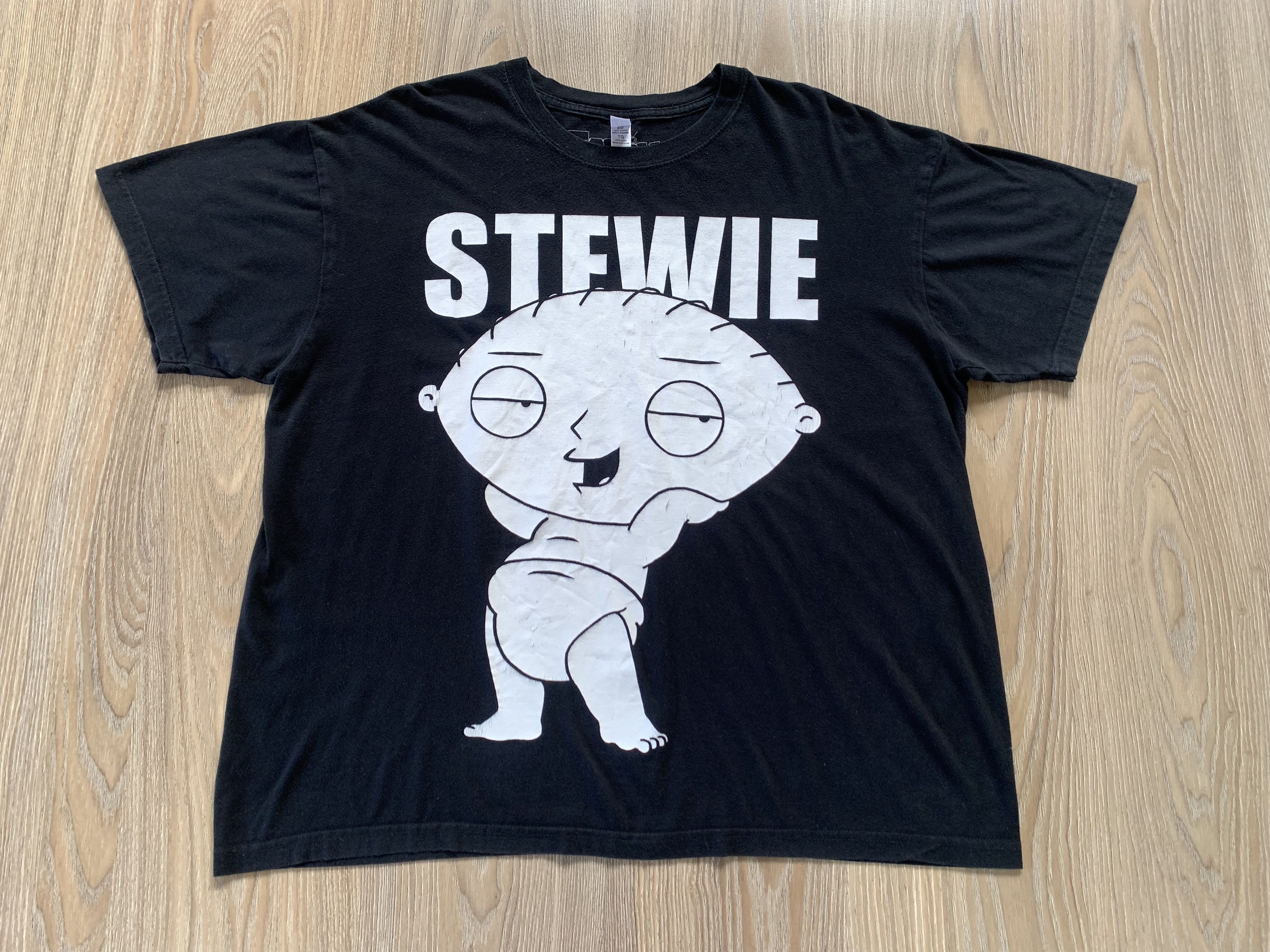 Cartoon Network Family Guy Stewie Black Printed T-Shirt Size US XL / EU 56 / 4 - 2 Thumbnail