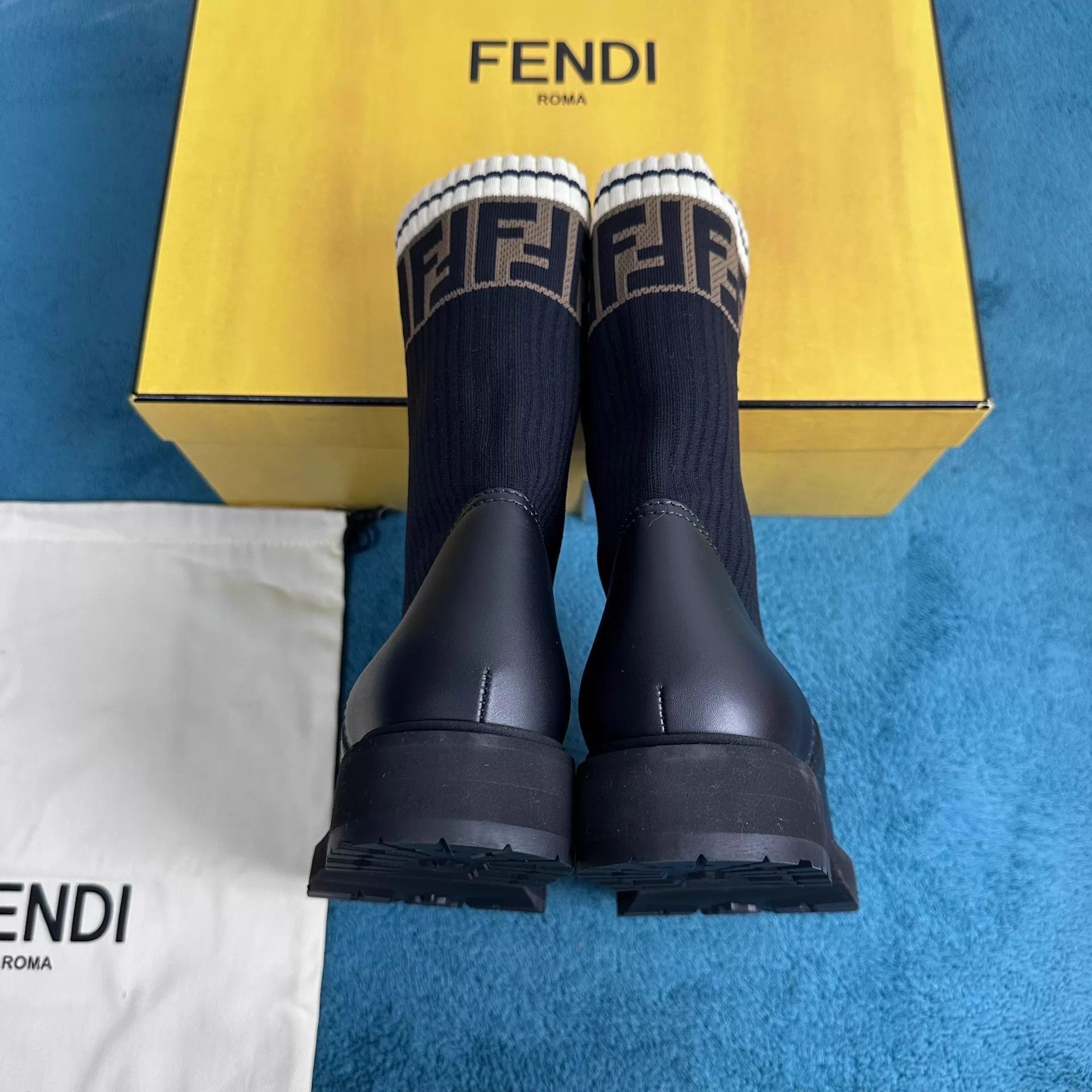 Fendi Fendi Rockoko Black Martin Boots 39 Size US 8.5 / IT 38.5 - 4 Thumbnail