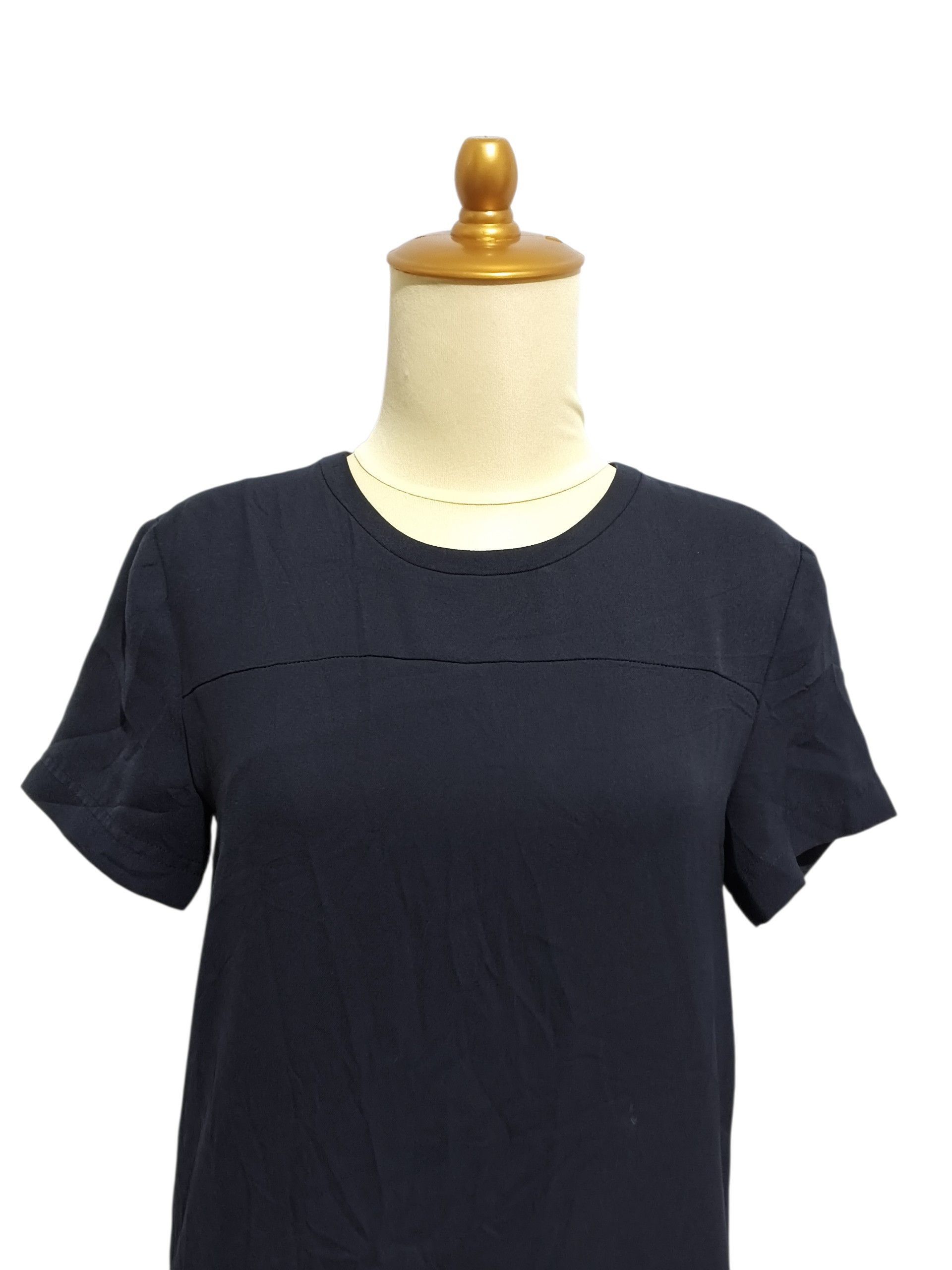 Theory Theory Eloria Madera Black Minimal Shift Dress Size XS / US 0-2 / IT 36-38 - 2 Thumbnail