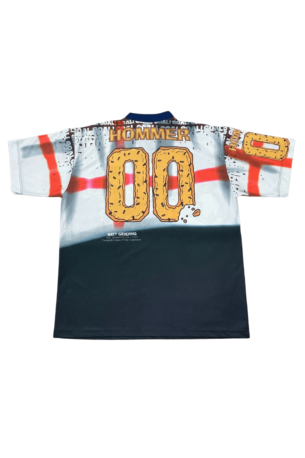 The Simpsons × Vintage 1999 Italian-Made Simpsons“HOMMER 00”England All-Over Jersey Size US L / EU 52-54 / 3 - 13 Thumbnail