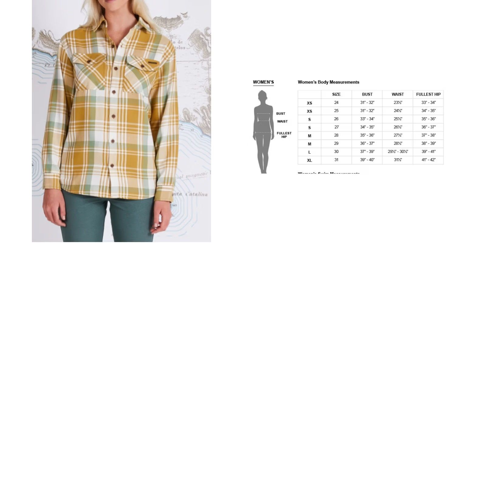 Vintage Salty Crew Flannel Shirt XS Brown Gold Plaid Western Long Haul Womens Size XS / US 0-2 / IT 36-38 - 8 Thumbnail