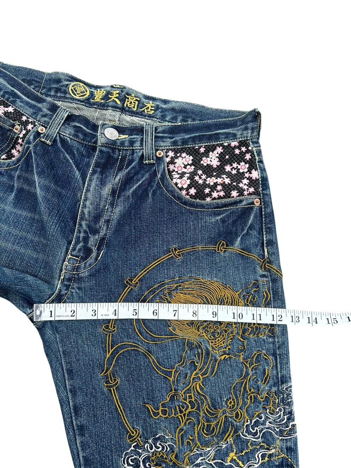 Kapital Karakuri Tamashii Inspired Japanese Distressed Denim Jeans Size US 34 / EU 50 - 19 Thumbnail