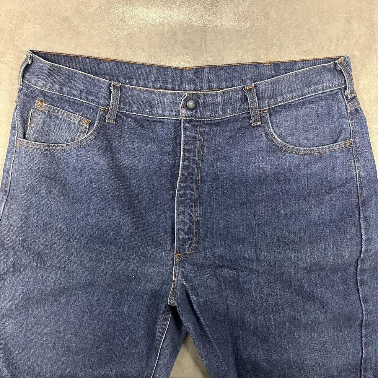 Vintage Crazy Vintage Y2K/2000s Baggy Carhartt Flame Resistant Workwear Dark Wash Denim Jeans! Size US 40 / EU 56 - 3 Thumbnail