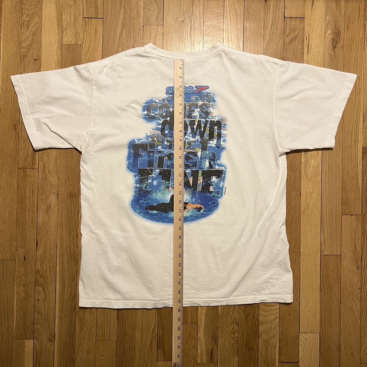 Speedo Vintage 1997 Speedo Finish Line Large White T Shirt Size US L / EU 52-54 / 3 - 7 Thumbnail