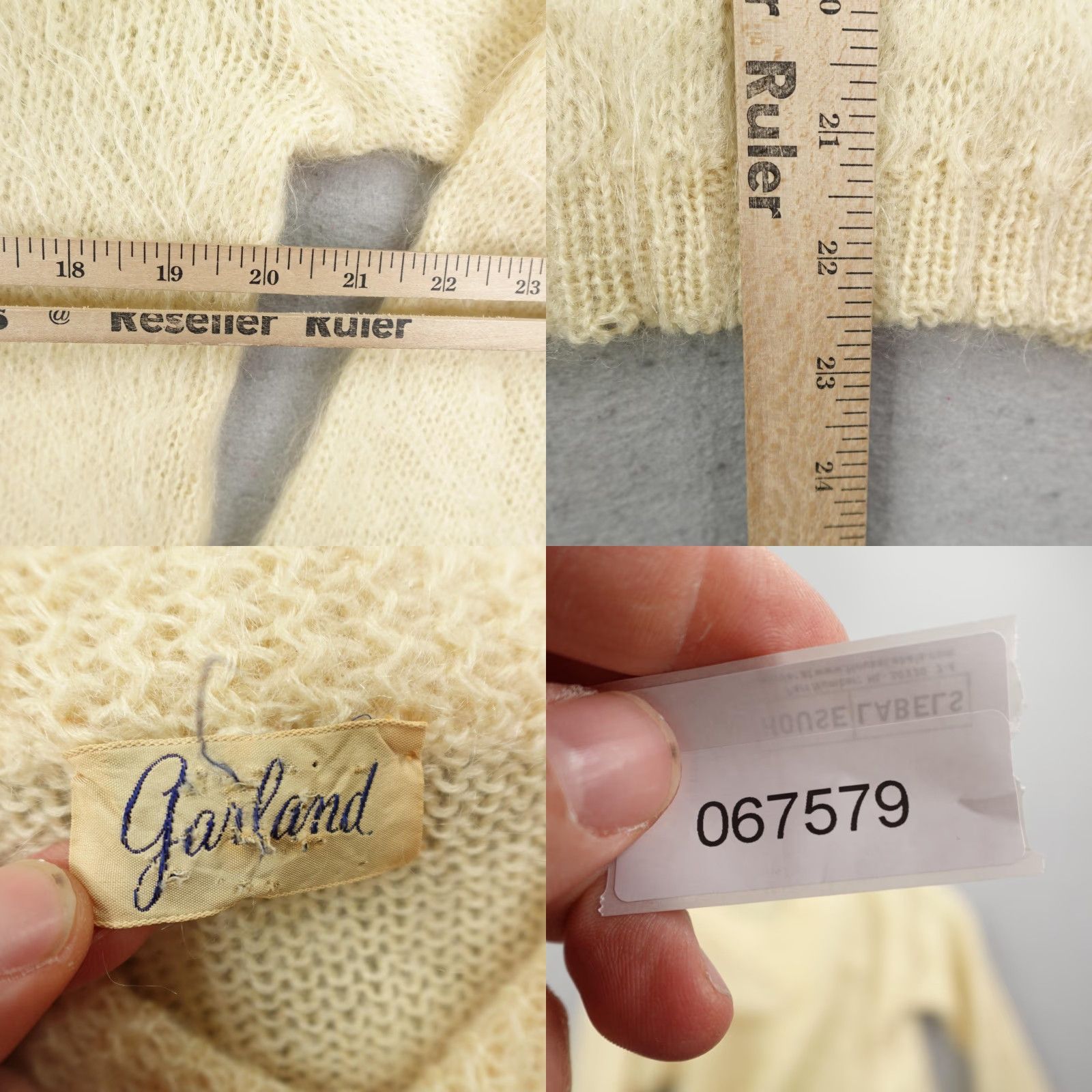 Vintage VINTAGE Garland Sweater Womens Medium Beige Knit V Neck Pullover Acrylic 50s Size M / US 6-8 / IT 42-44 - 8 Thumbnail
