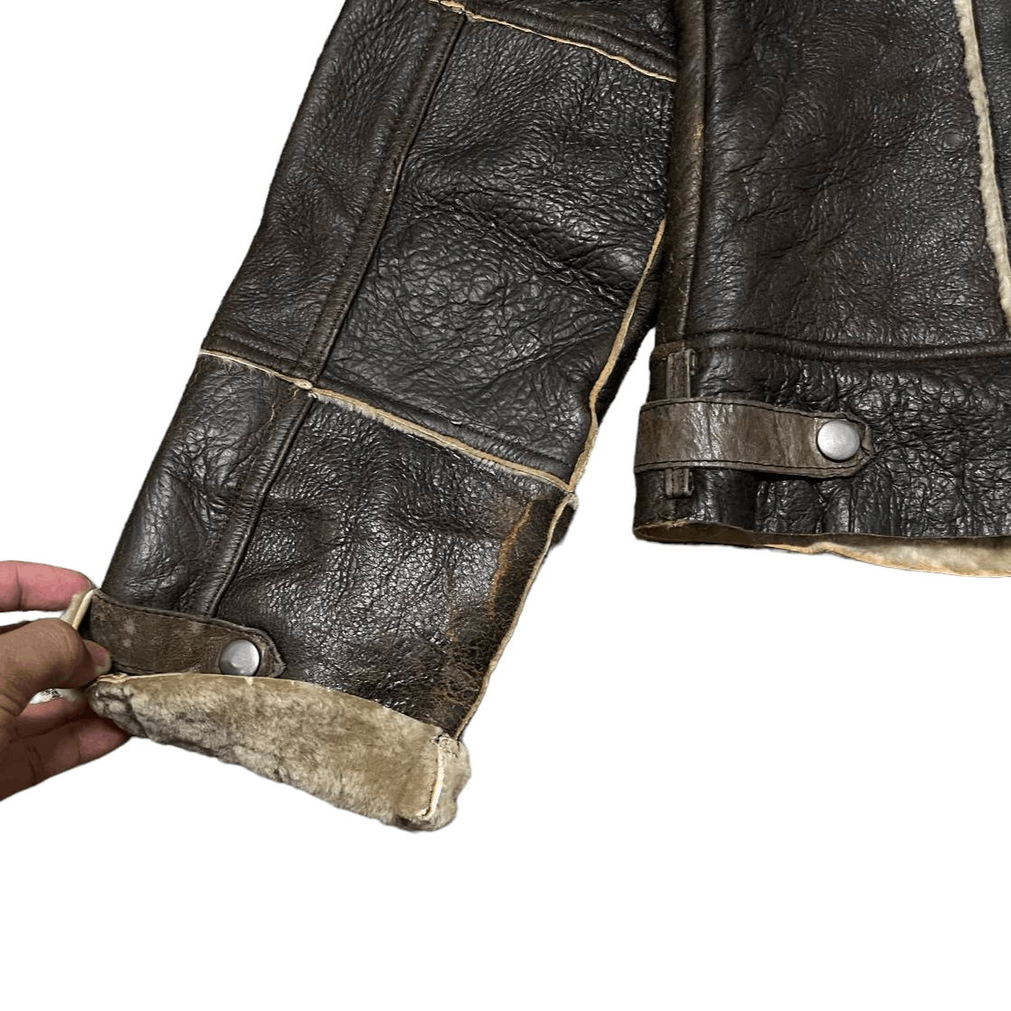 Zara Vintage Zara Shearling Leather Jacket Size M / US 6-8 / IT 42-44 - 13 Thumbnail