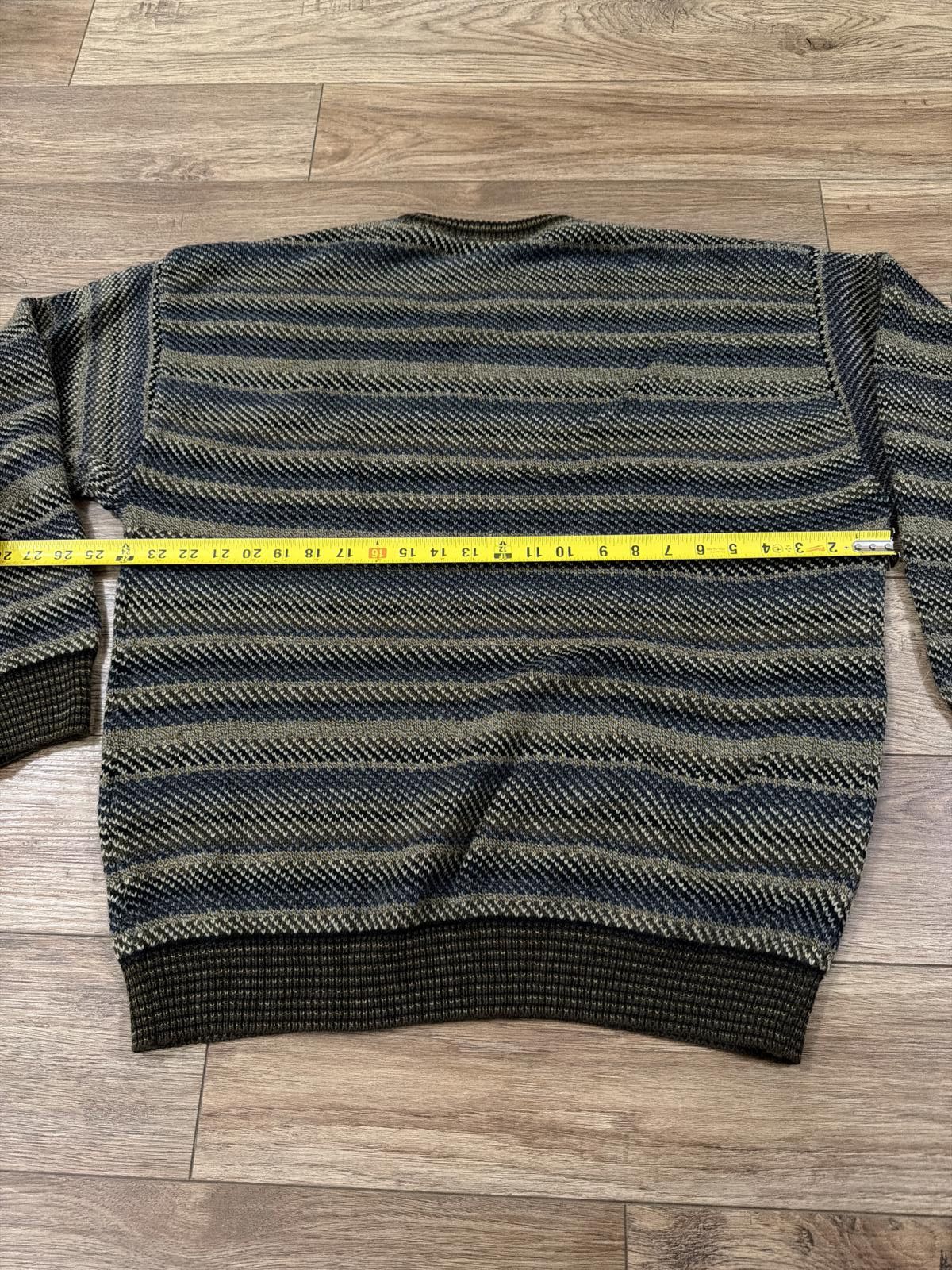 Other Vintage 90s Gianfranco Ruffini Italy Striped Knit Sweater Size US L / EU 52-54 / 3 - 5 Thumbnail