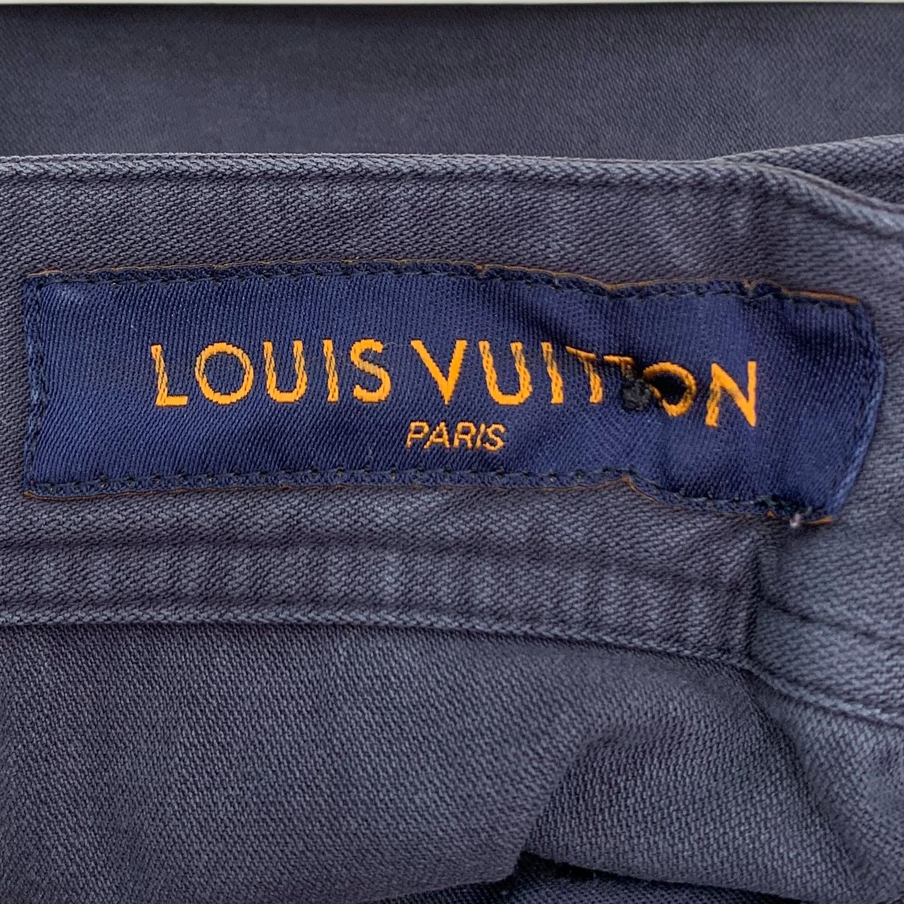 Louis Vuitton LOUIS VUITTON Mens Smoke Grey Cotton Cargo Pants With Zip De Size US 40 / EU 56 - 2 Thumbnail