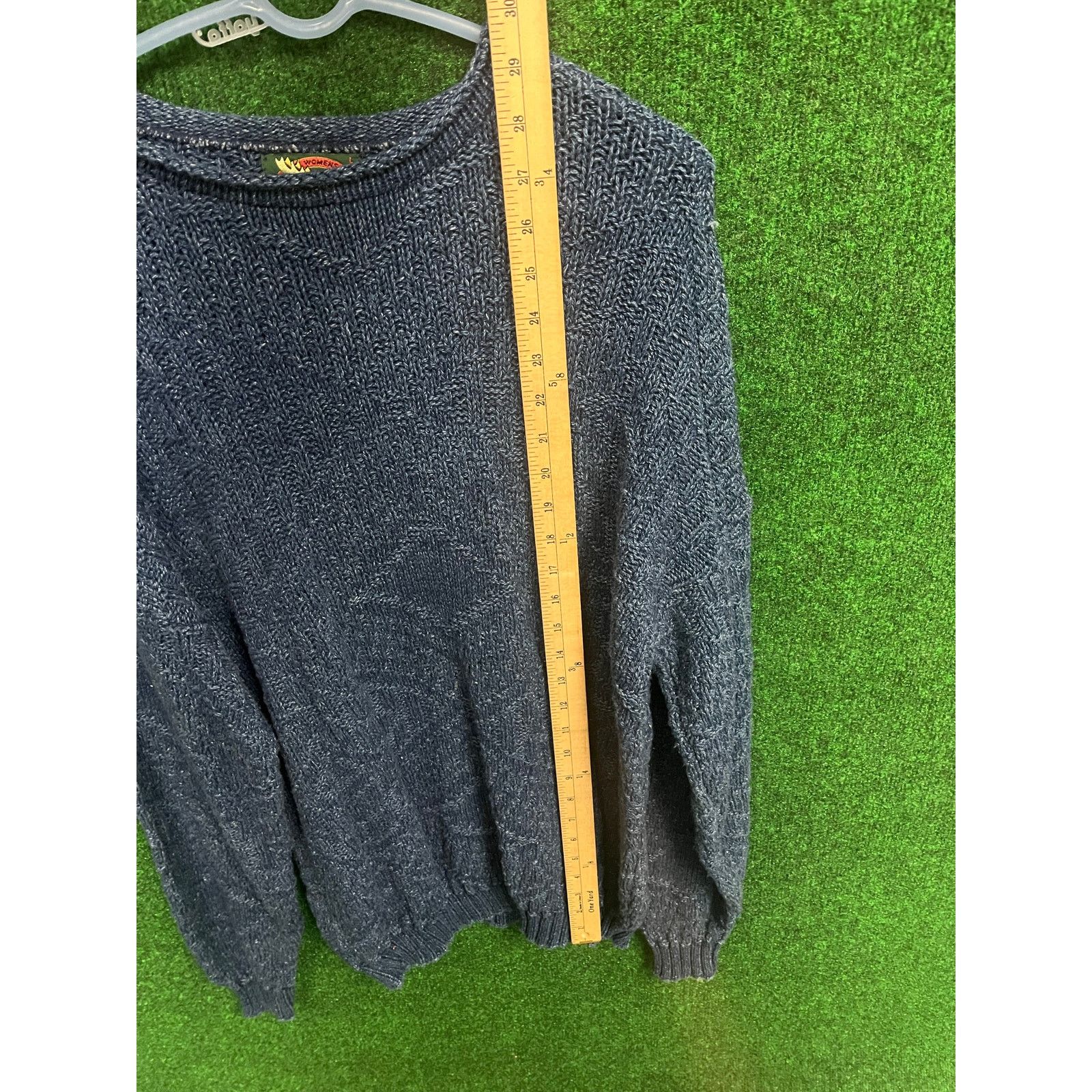 Other 90s ALPS Women's Blue Knitted Sweater Sz Large Size L / US 10 / IT 46 - 2 Thumbnail