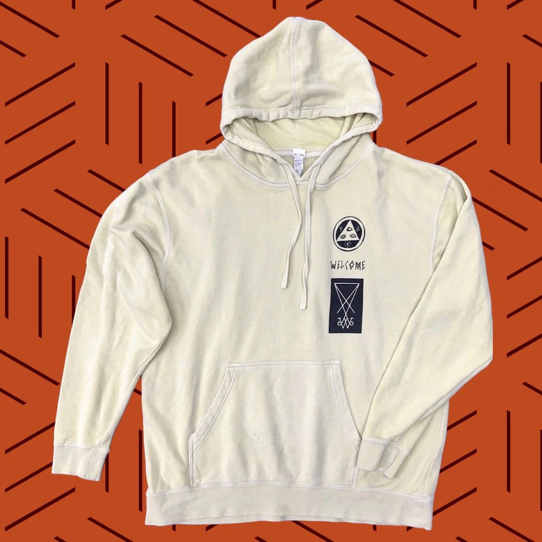 Welcome Skateboards Welcome Skateboards Hoodie Men’s Size XL Yellow Pigment Dyed Skull Possum Pullover Skateboarding Size US XL / EU 56 / 4 - 1 Thumbnail