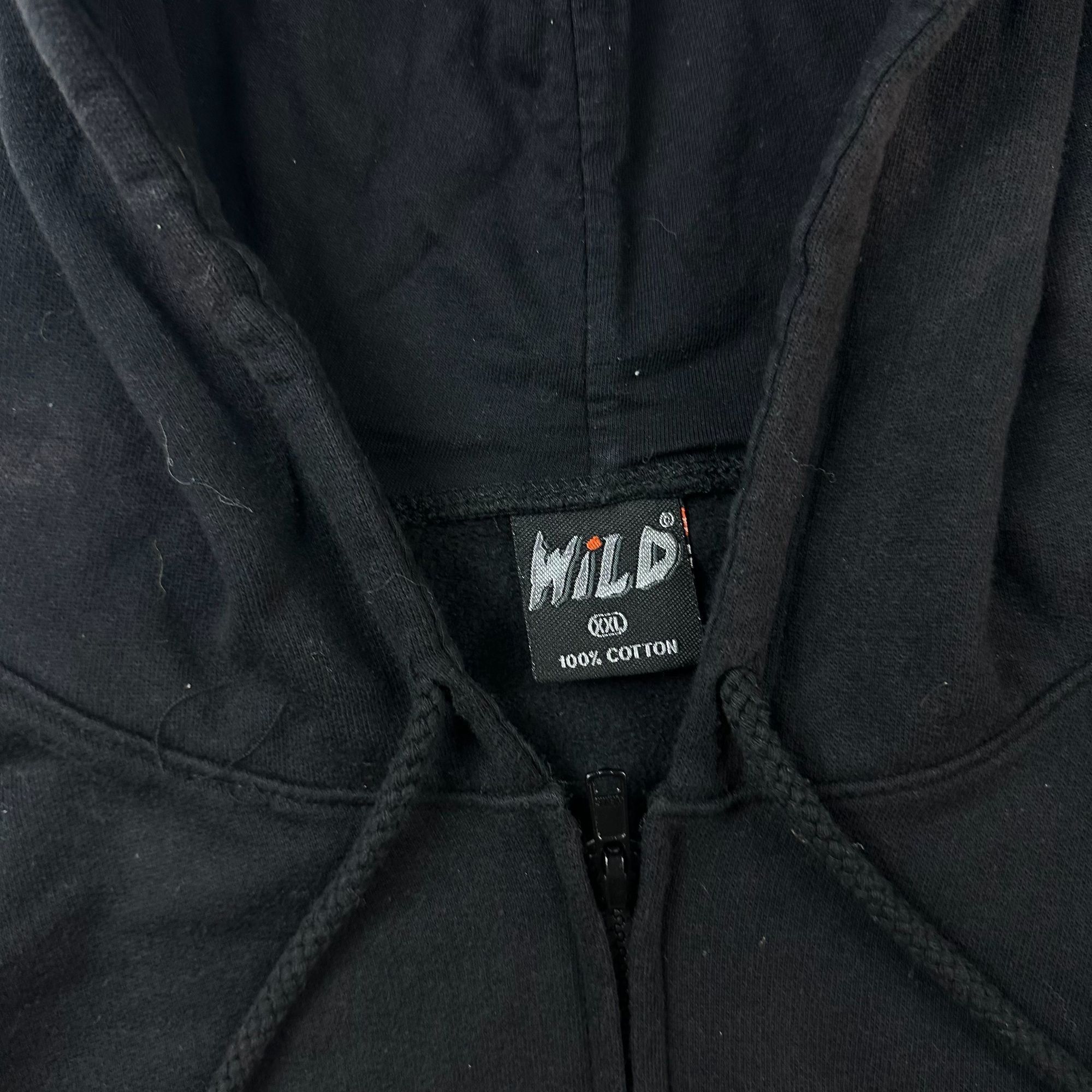 Vintage Wild Vintage Black Zip Hoodie Full-Back Eagle Motorcycle Pri Size US XL / EU 56 / 4 - 4 Thumbnail