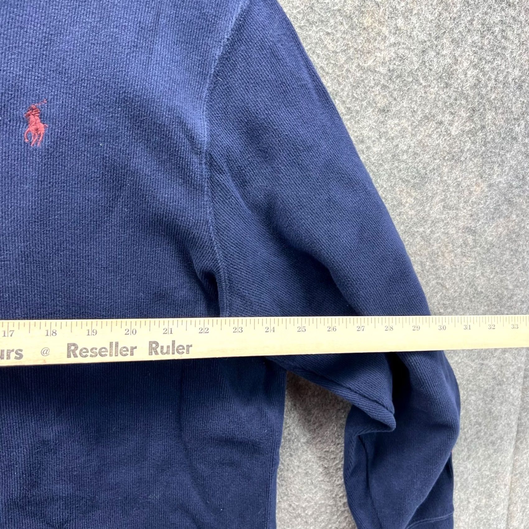 Ralph Lauren VINTAGE Ralph Lauren Sweater Mens XL Blue Navy Quarter Zip Fleece Pony Pullover Size US XL / EU 56 / 4 - 3 Thumbnail