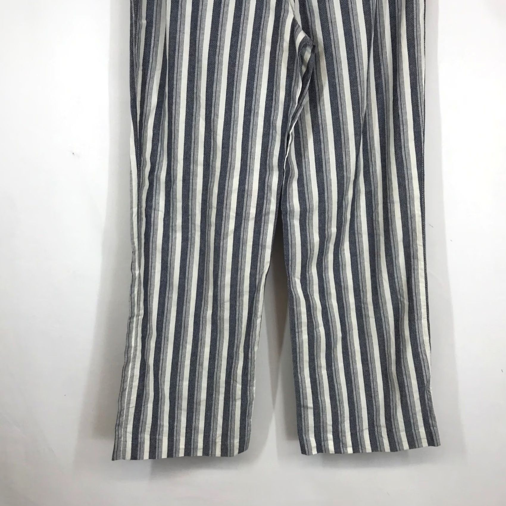 Vintage Chicos Cotton Pants Relaxed Fit Wide Leg Striped Blue White Size 1.5 Regular Womens Size 30" / US 8 / IT 44 - 6 Thumbnail