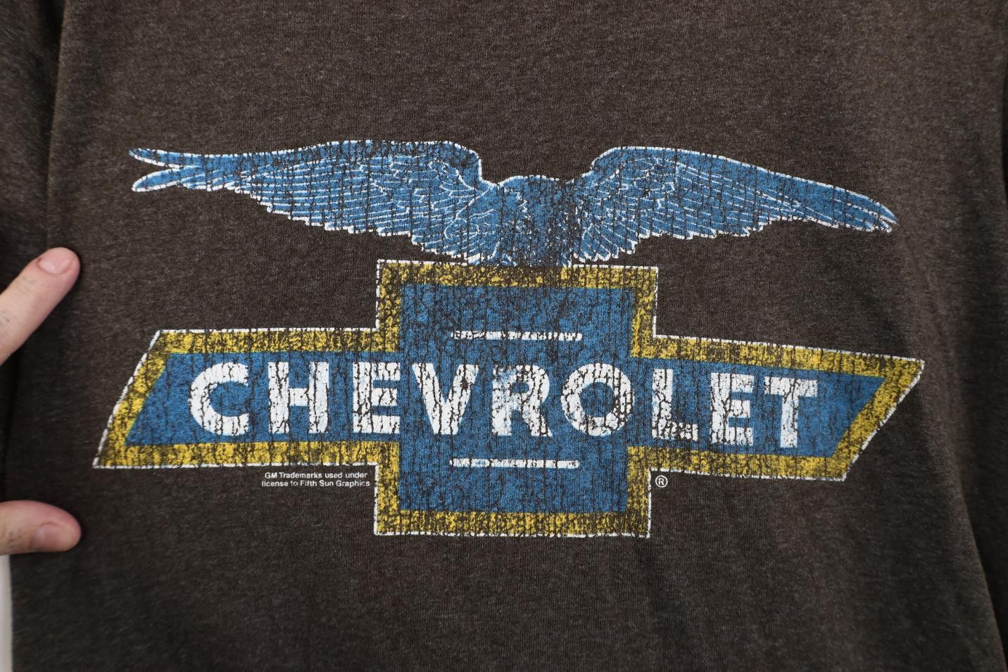 Vintage Vintage Spell Out GM Chevrolet Short Sleeve T-Shirt Brown Size US S / EU 44-46 / 1 - 4 Thumbnail