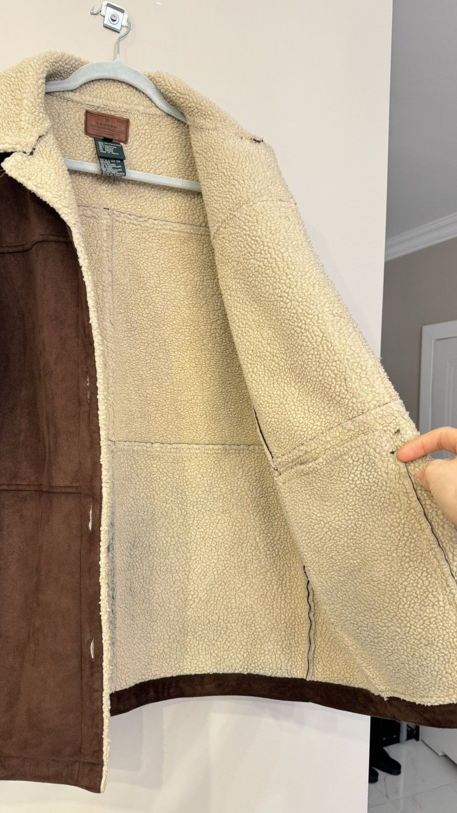 Polo Ralph Lauren × Ralph Lauren × Vintage Ralph Lauren Brown Sheepskin coat jacket vintage rare 90s Size US M / EU 48-50 / 2 - 2 Thumbnail