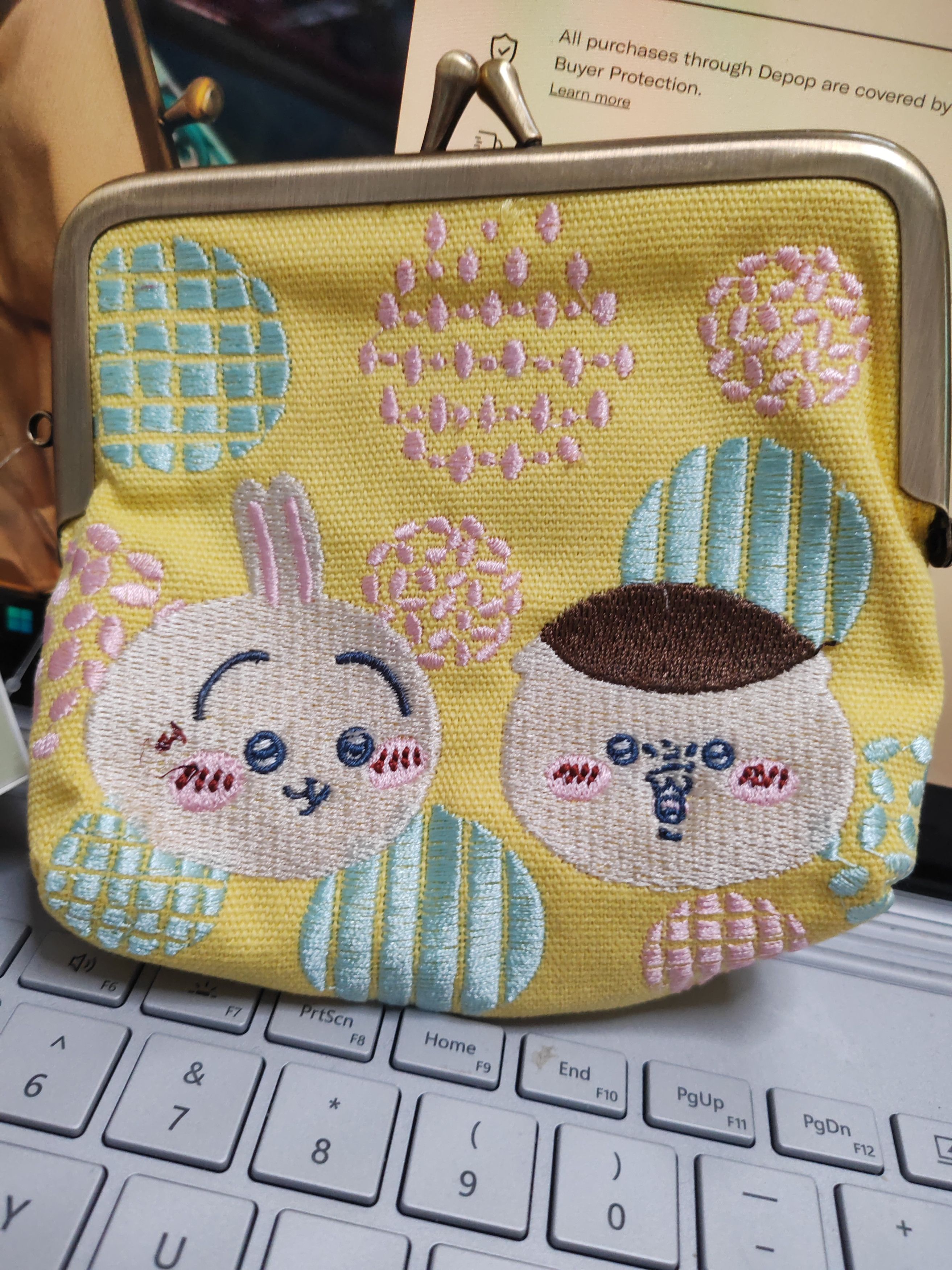 Japanese Brand chiikawa usagi coin bag in Kyoto Embroidery style Size ONE SIZE - 1 Thumbnail