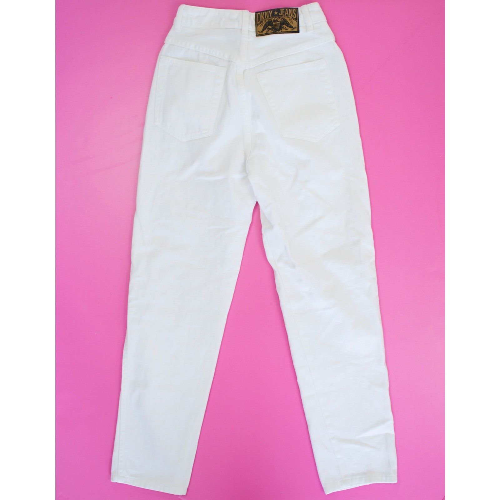 DKNY × Vintage Vintage 90's DKNY White Denim Jeans Women's 22" Size 22" - 2 Thumbnail