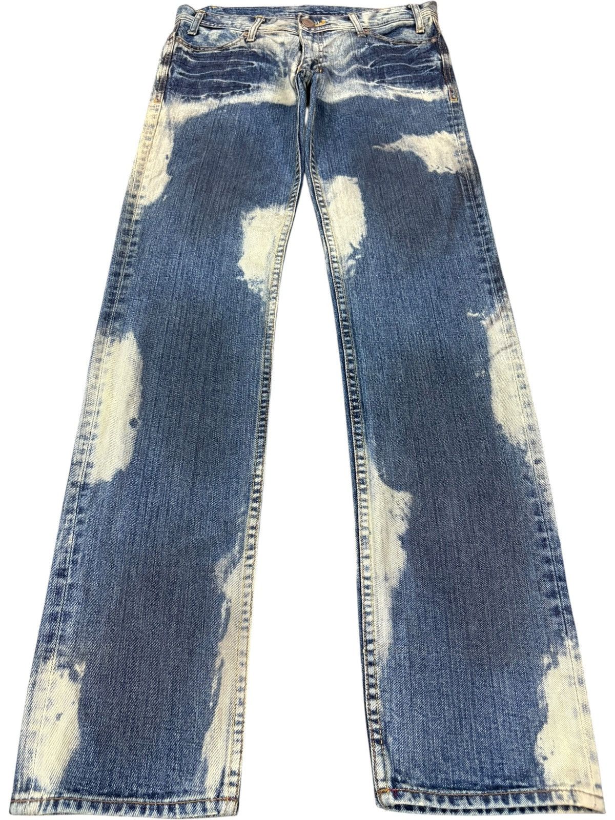 Japanese Brand Vintage Japanese Brand Bleached Jeans Size US 30 / EU 46 - 1 Thumbnail
