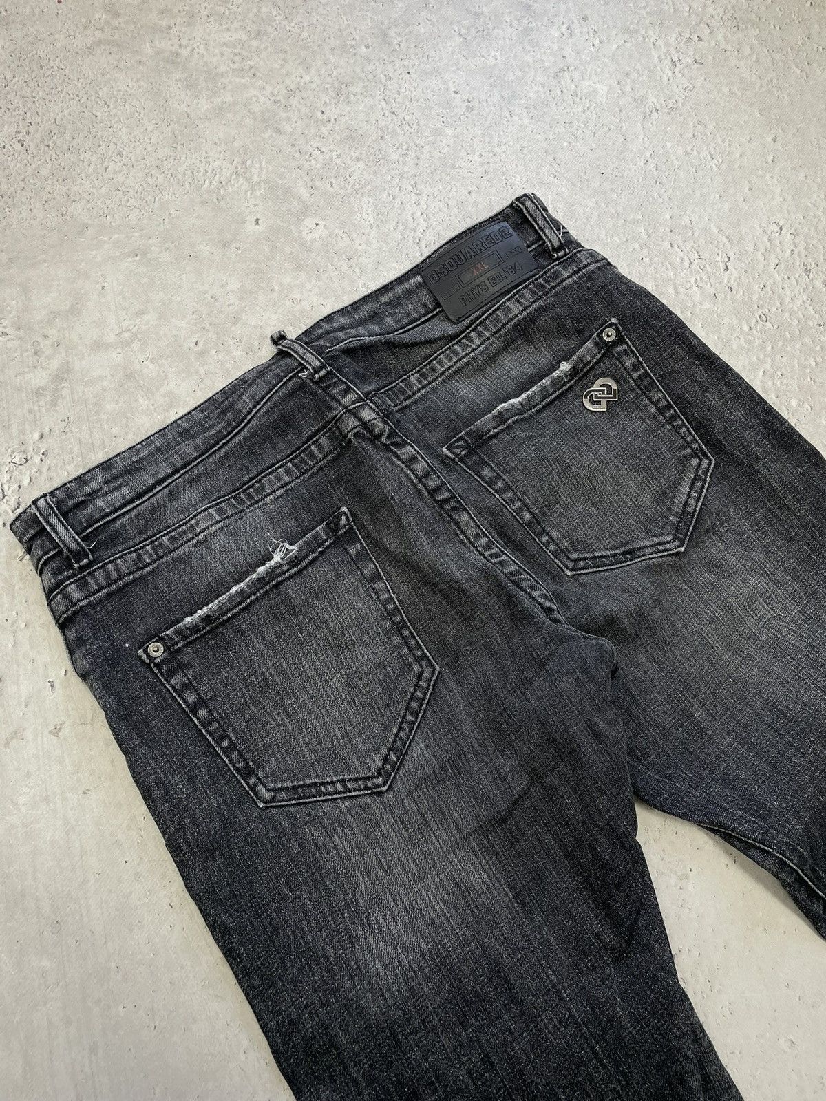 Dsquared2 Vintage slim Dsquared 2 slim black distressed jeans pants Size US 36 / EU 52 - 9 Thumbnail