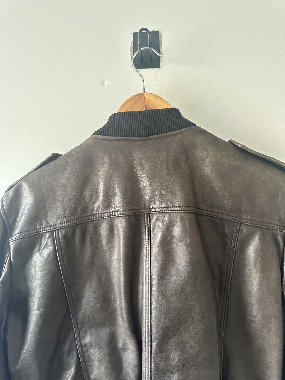 Burberry Vintage Burberry Brit Brown Leather Jacket Size L / US 10 / IT 46 - 5 Thumbnail