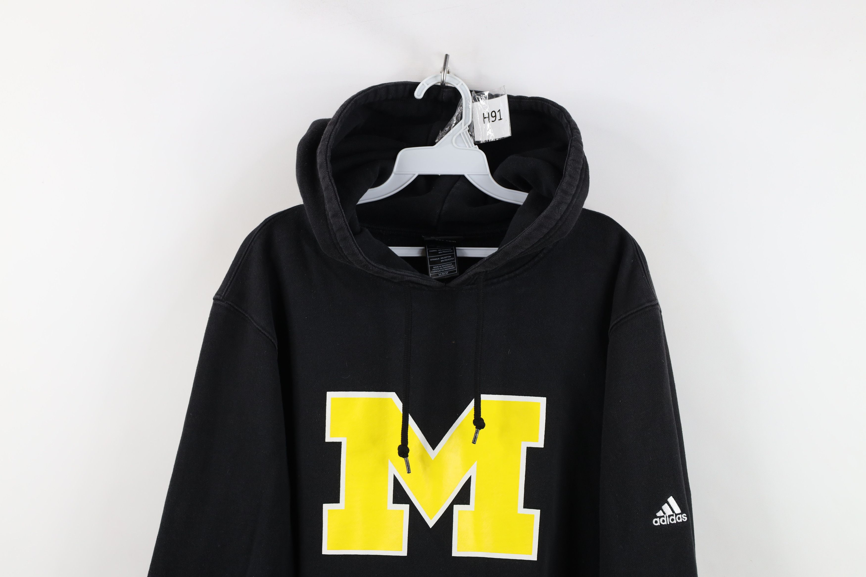 Adidas Vintage Y2K Adidas University of Michigan Football Hoodie Size US M / EU 48-50 / 2 - 2 Thumbnail