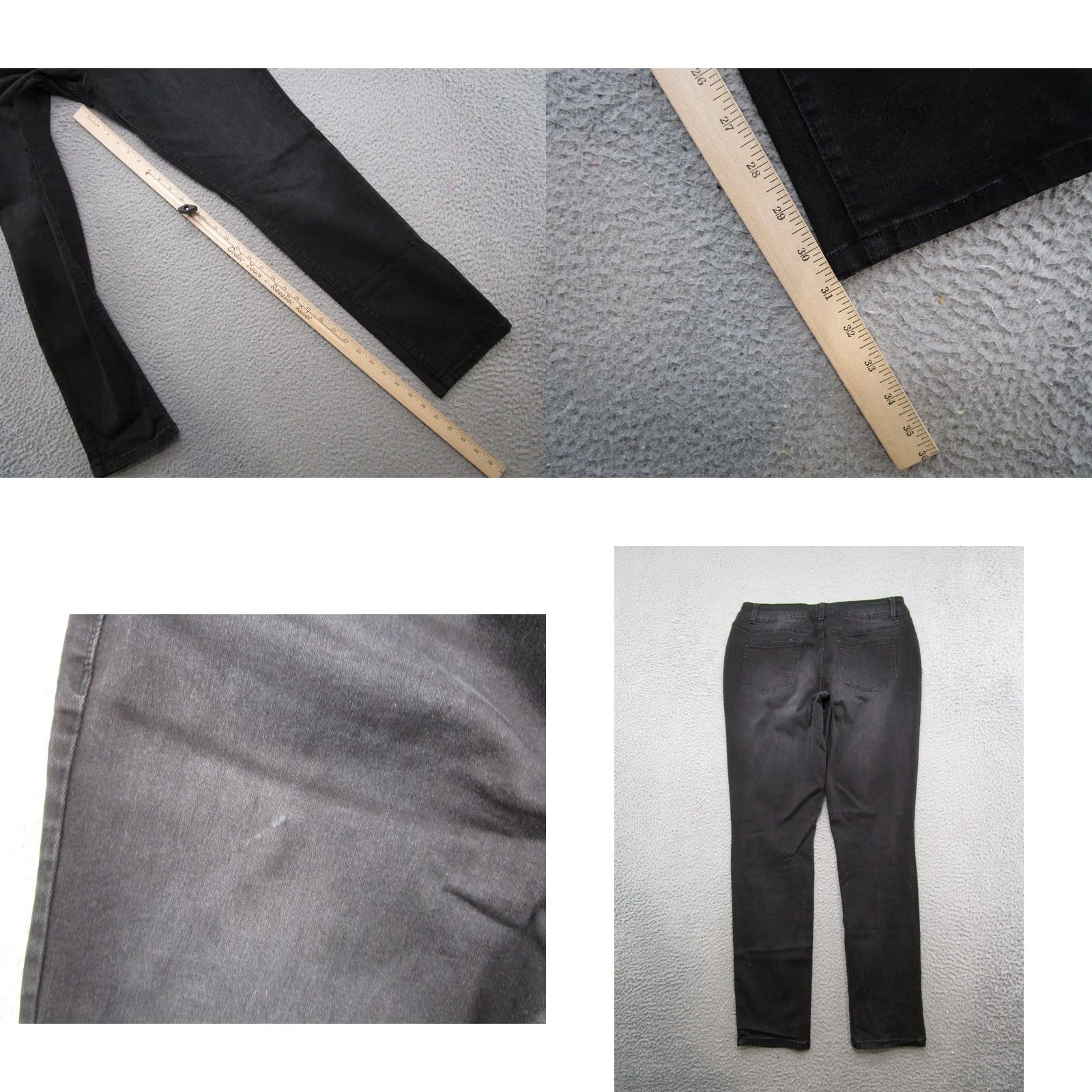 Vintage Maurices Black Stretch Denim Skinny Jeans Women's Size L Reg Denim Skinny Jeans Womens L Black Stretch Maurices Size 36" / US 14 / IT 50 - 8 Thumbnail