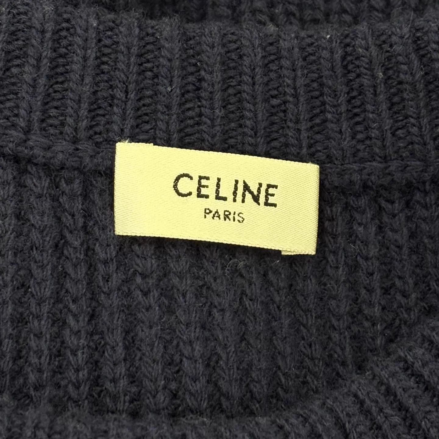 Celine Celine Logo Embroidered Crew LS Sweater Blue XS New Size XS / US 0-2 / IT 36-38 - 3 Thumbnail