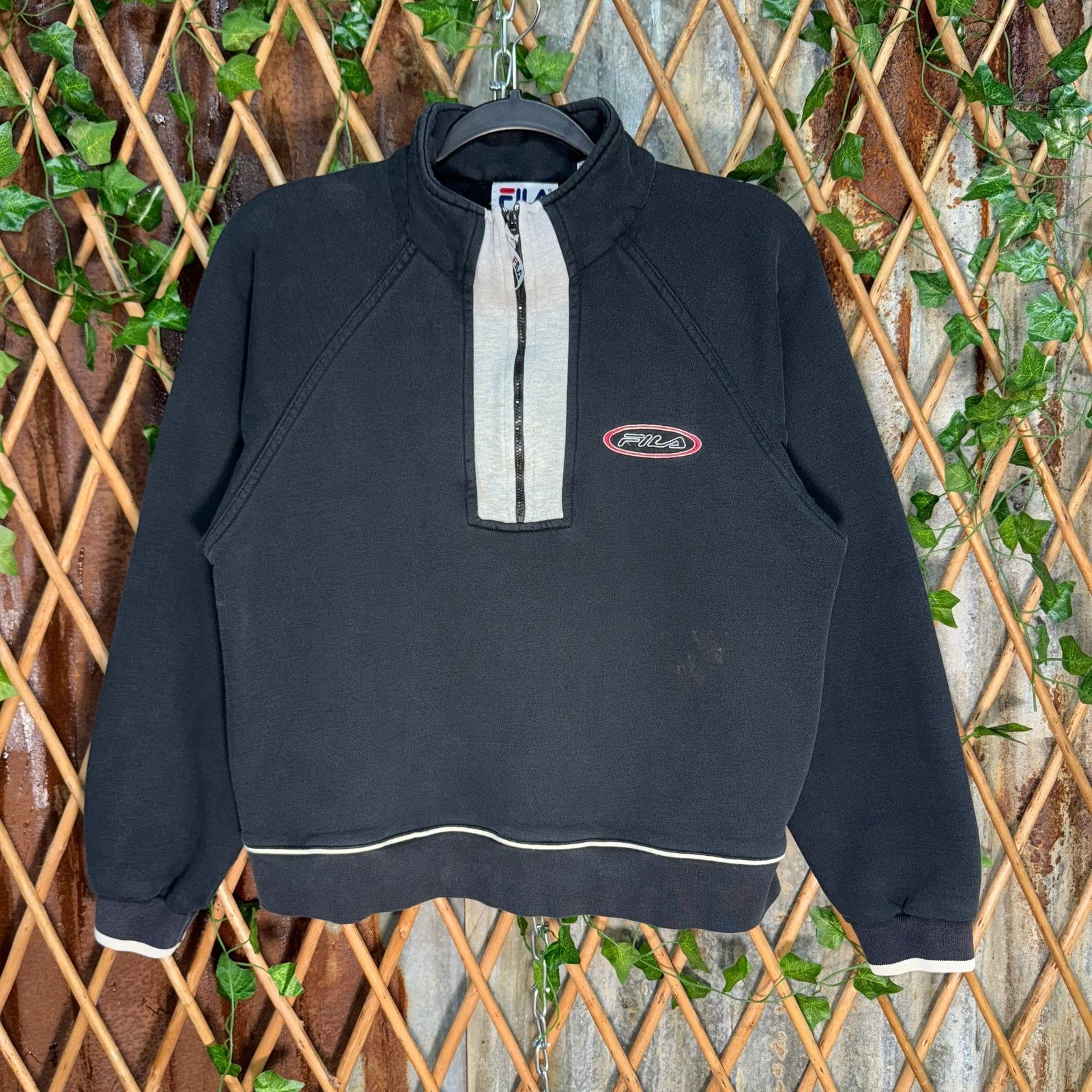Fila Vintage Y2K Fila embroider femme 1990 quarter zip sweatshirt Size L / US 10 / IT 46 - 1 Thumbnail